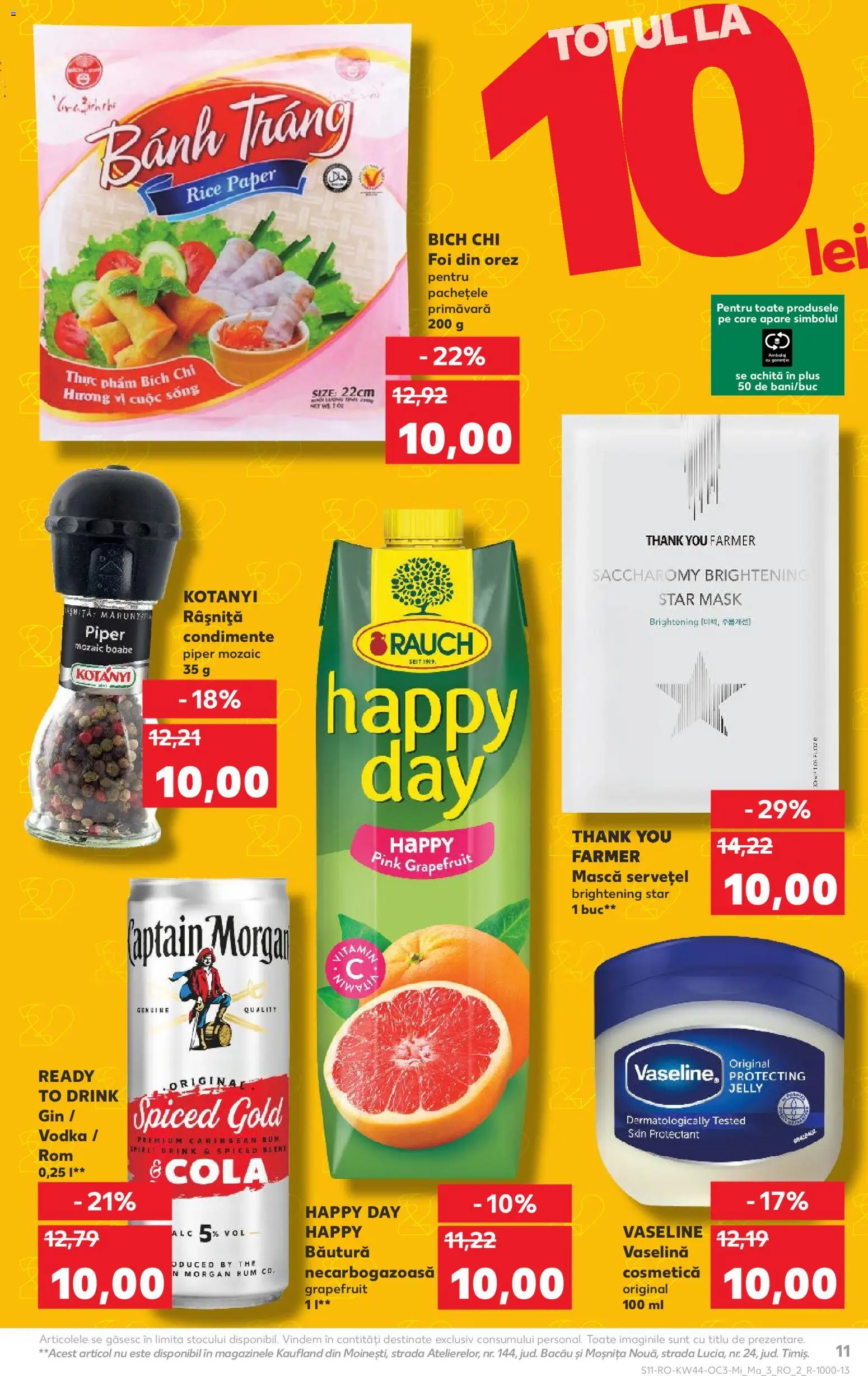 Noul catalog Kaufland – valabil de la 29.10.2025 | Pagină: 11 | Produse: Rom, Orez, Vodka, Condimente