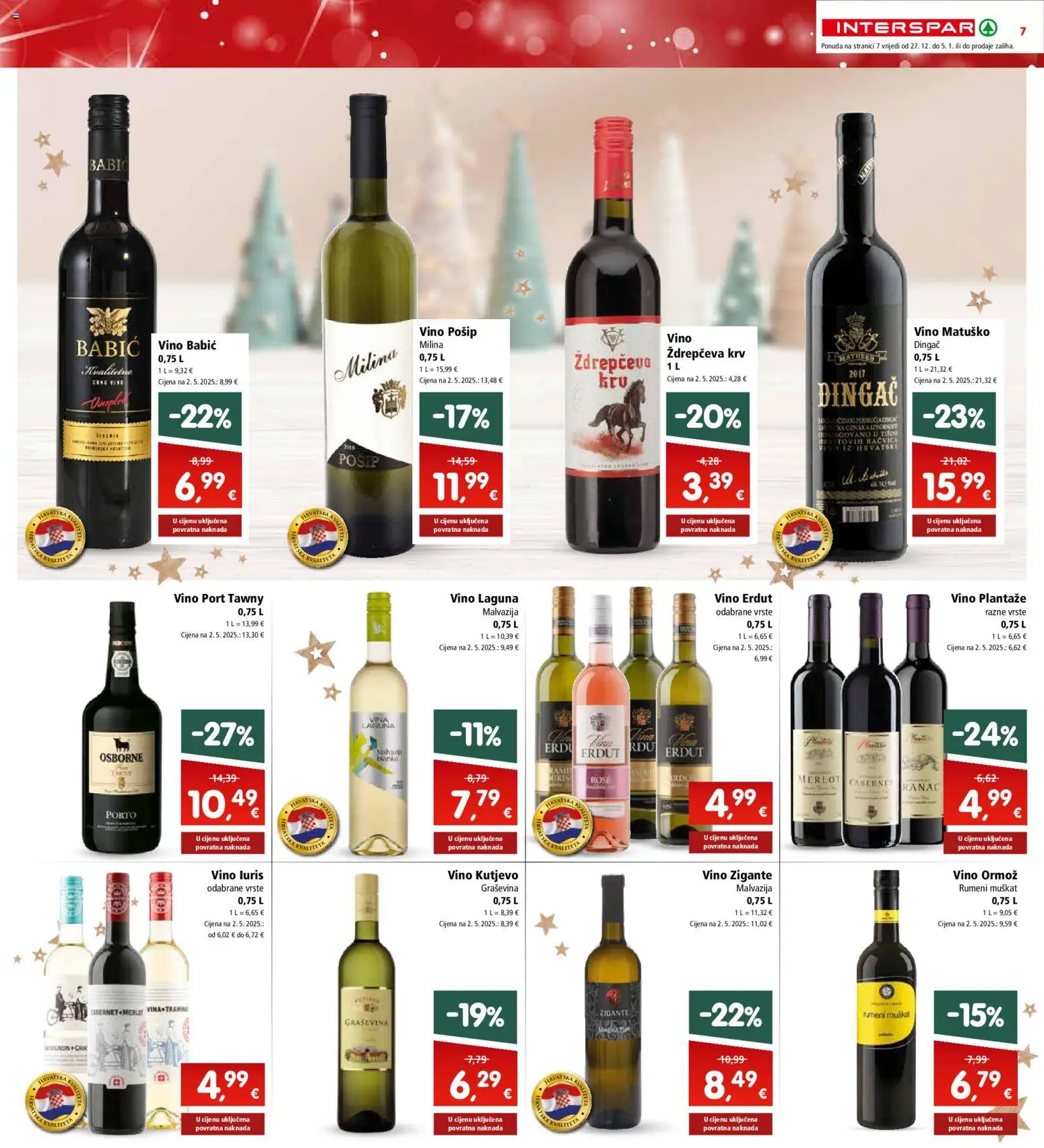 Interspar katalog | vrijedi od 27.12.2025 | Stranica: 7 | Proizvodi: Vino