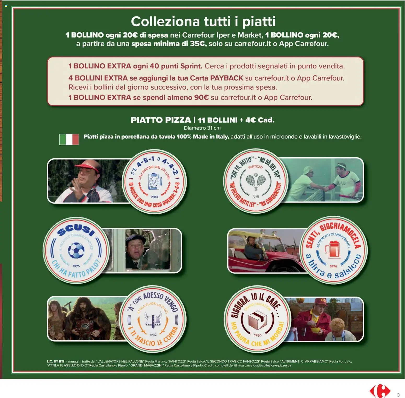Volantino Carrefour del 15.01.2026 | Pagina: 3 | Prodotti: Pizza, Birra, Pallone, Piatto