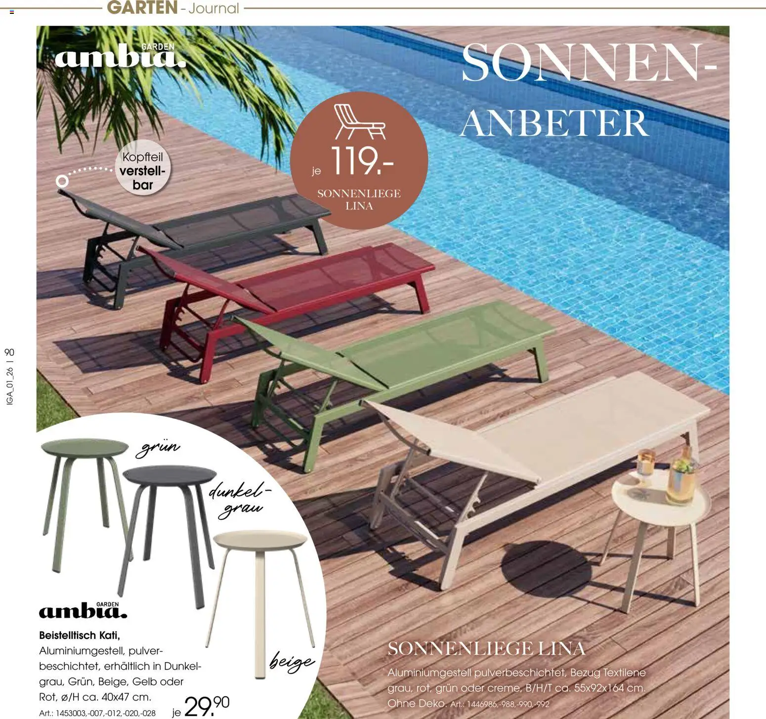 Zurbrüggen Sommer 2026 – gültig ab 19.03.2026 | Seite: 90 | Produkte: Beistelltisch