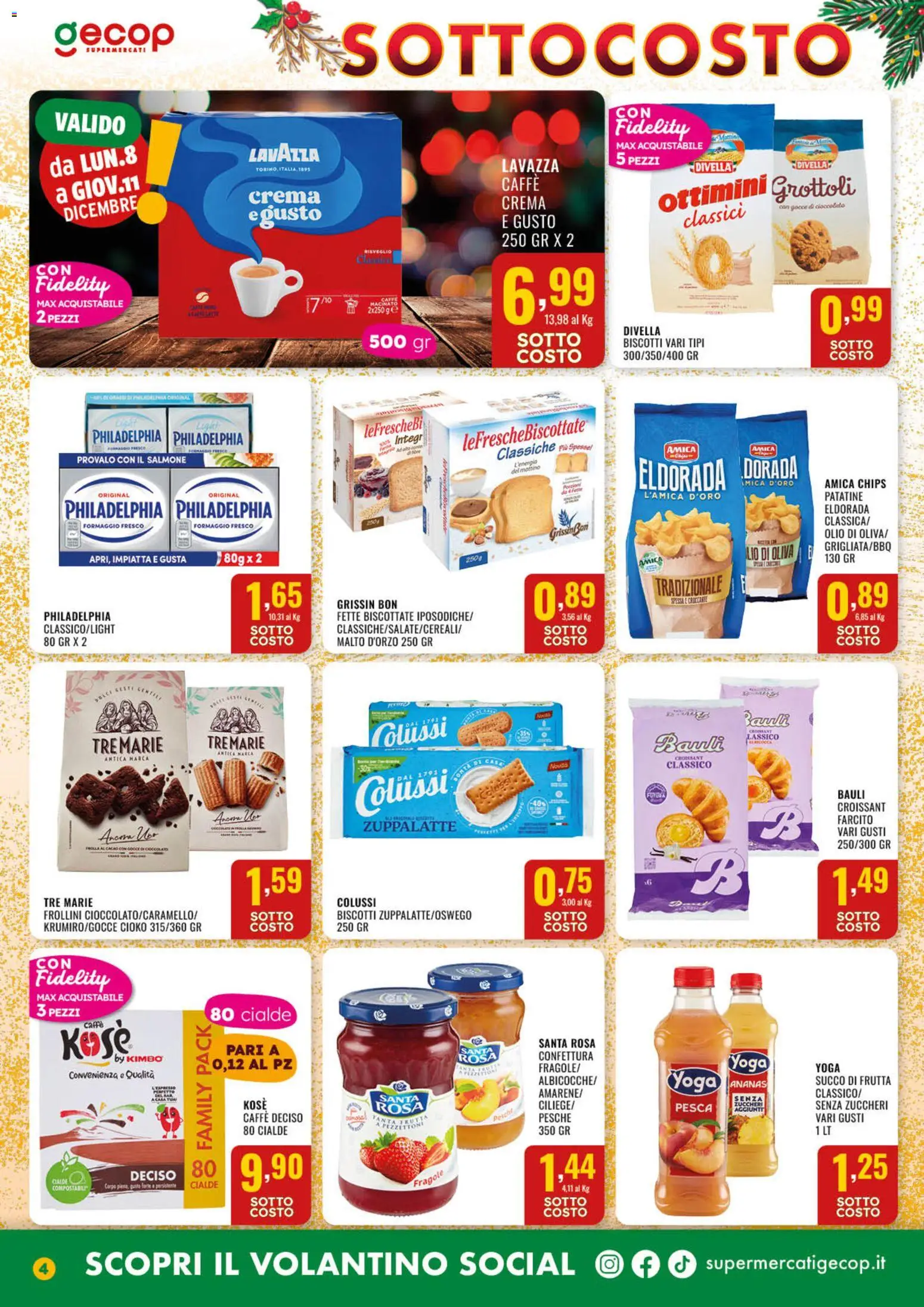 Volantino GECOP del 01.12.2025 | Pagina: 4 | Prodotti: Caffè, Succo, Lavazza, Succo di frutta