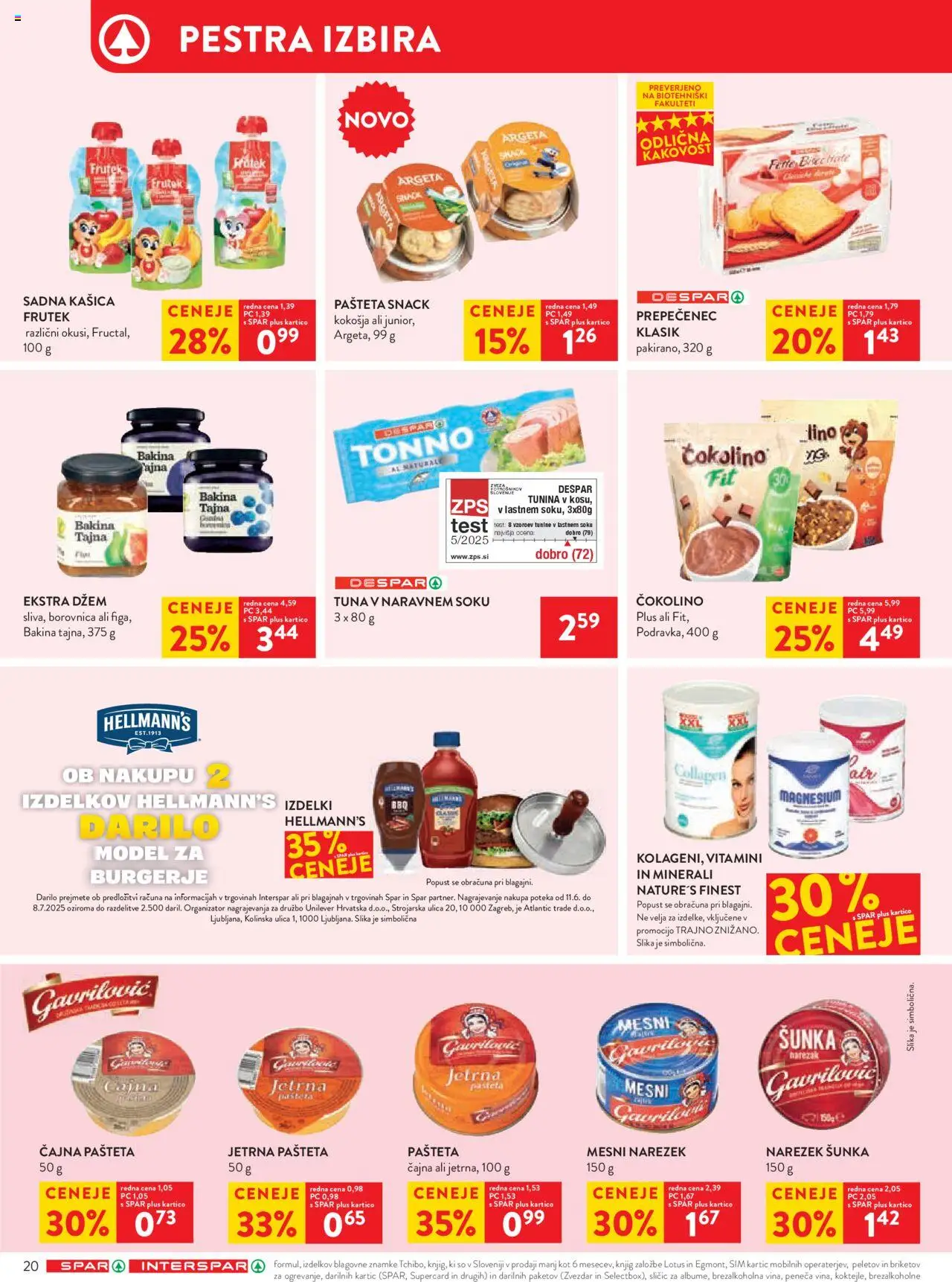 Spar katalog 25/25 │ velja od 18.06.2025 | Stran: 24 | Izdelki: Tuna, Pašteta, Narezek, Čokolino