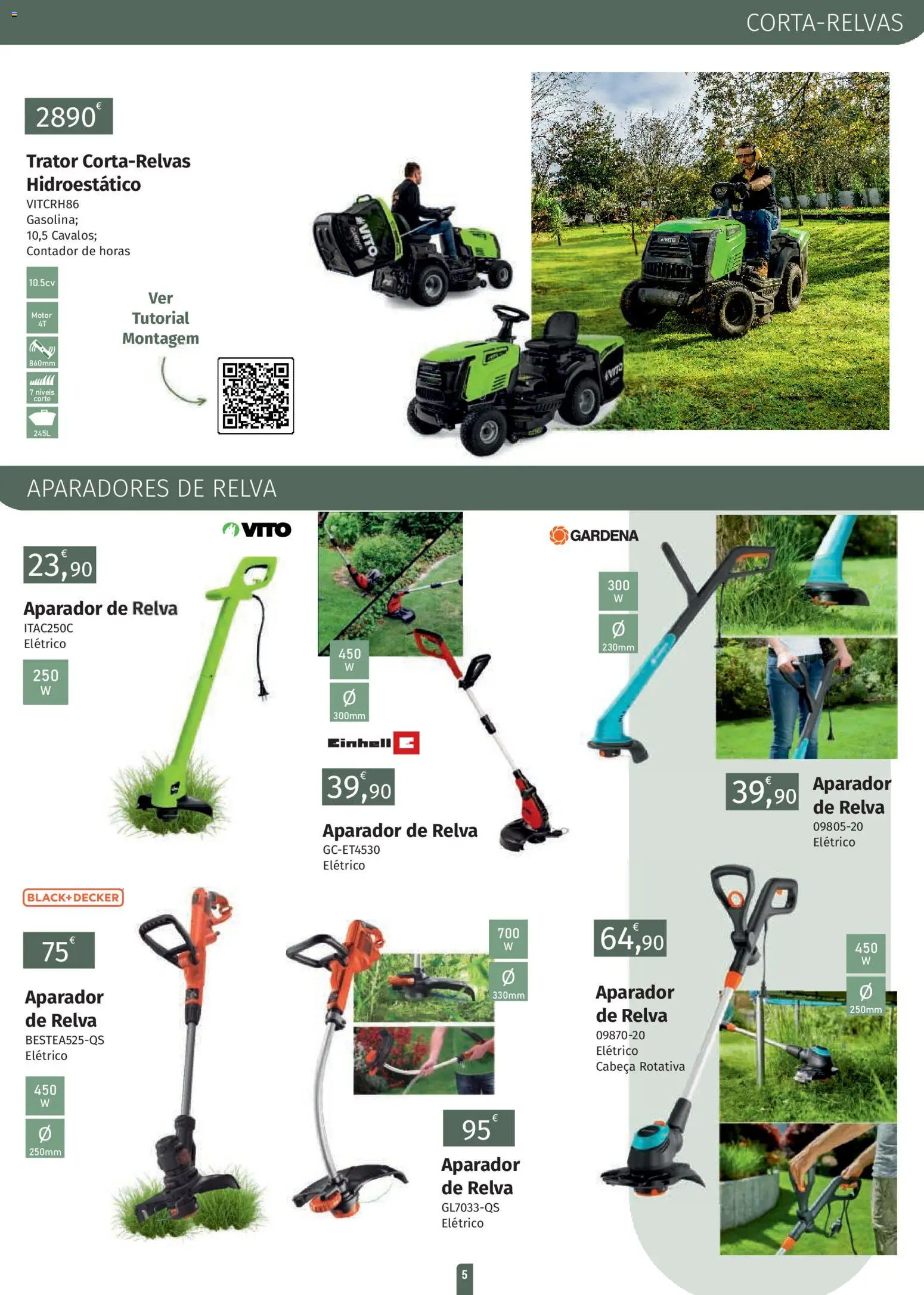 E.Leclerc folheto Jardim Fafe │ válido de 23.03.2026 | Página: 5 | Produtos: Aparador de relva, Aparador