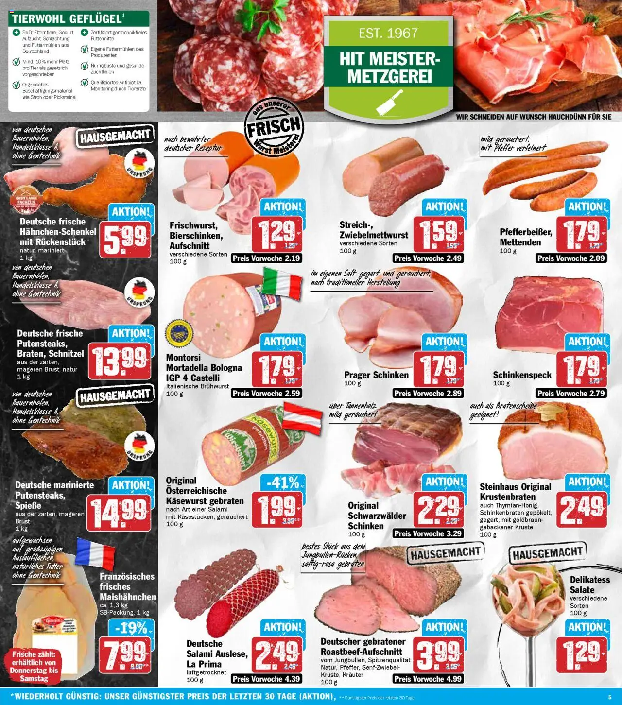 HIT - Wochenprospekt – gültig ab 08.09.2025 | Seite: 5 | Produkte: Hahnchenschenkel, Schnitzel, Pfeffer, Saft