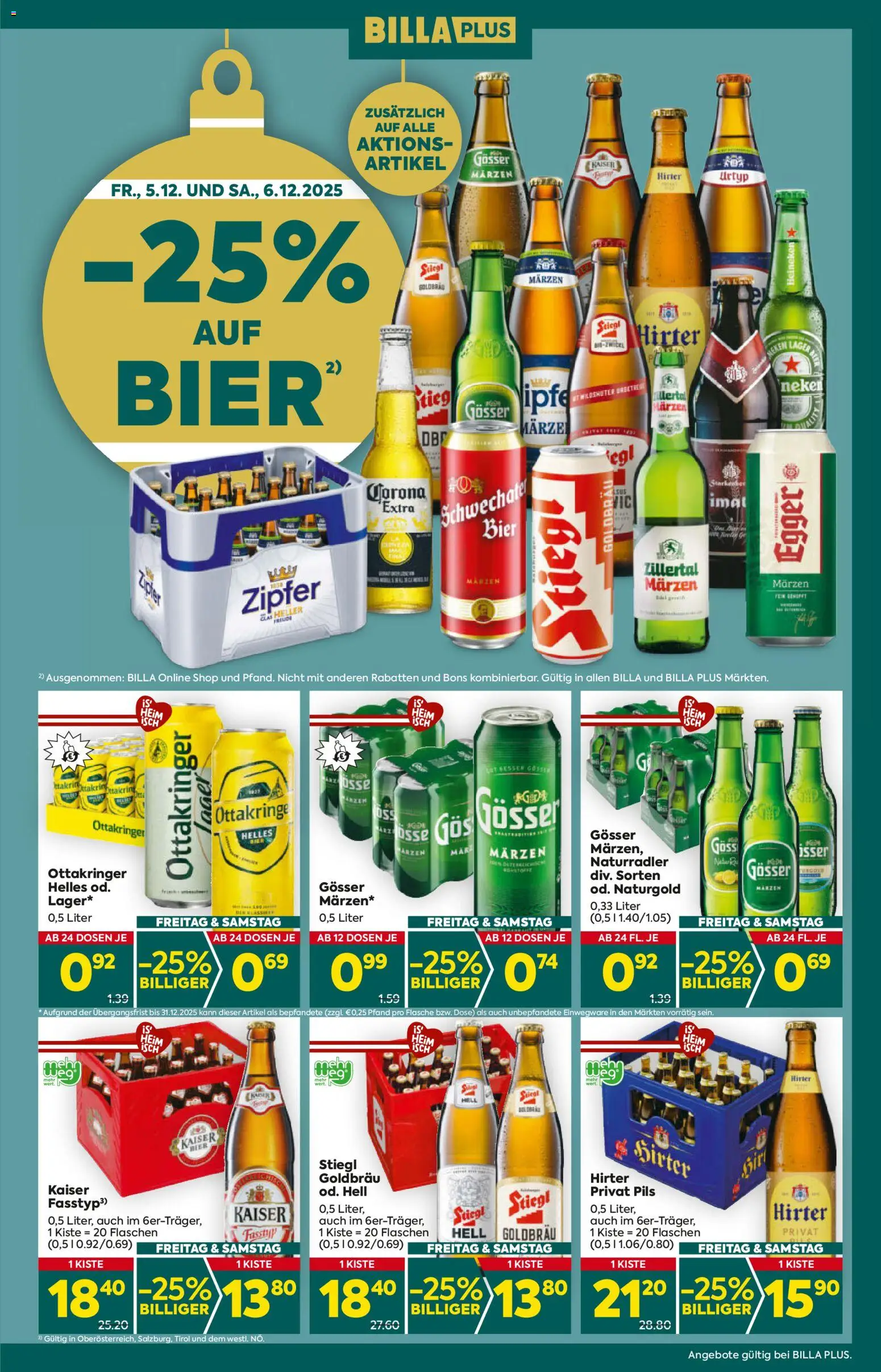 Billa Plus Flugblatt - Tirol gültig ab 04.12.2025 | Seite: 3 | Produkte: Bier