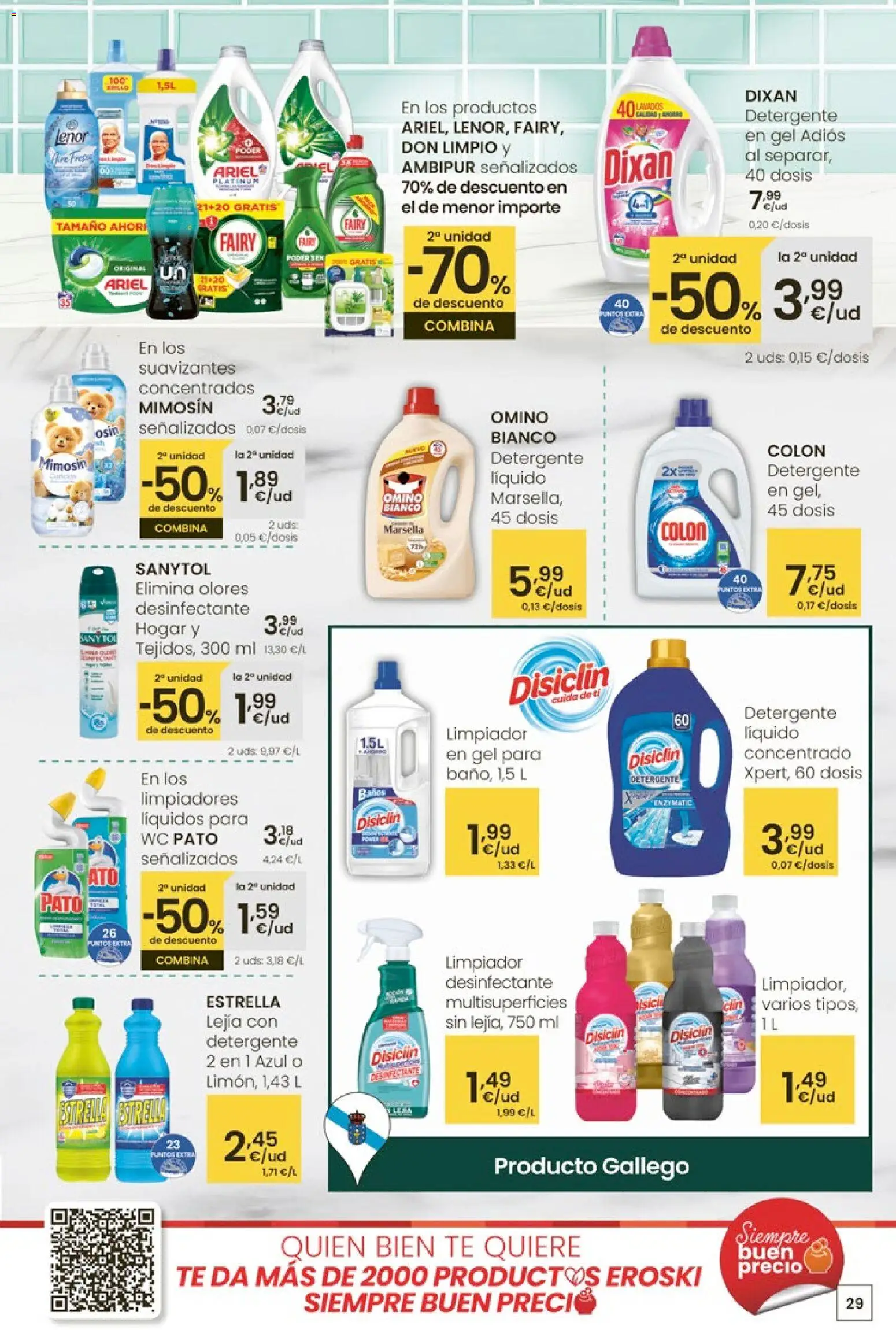 Eroski - 50 de descuento │ válido desde el 26.02.2026 | Página: 29 | Productos: Detergente, Té