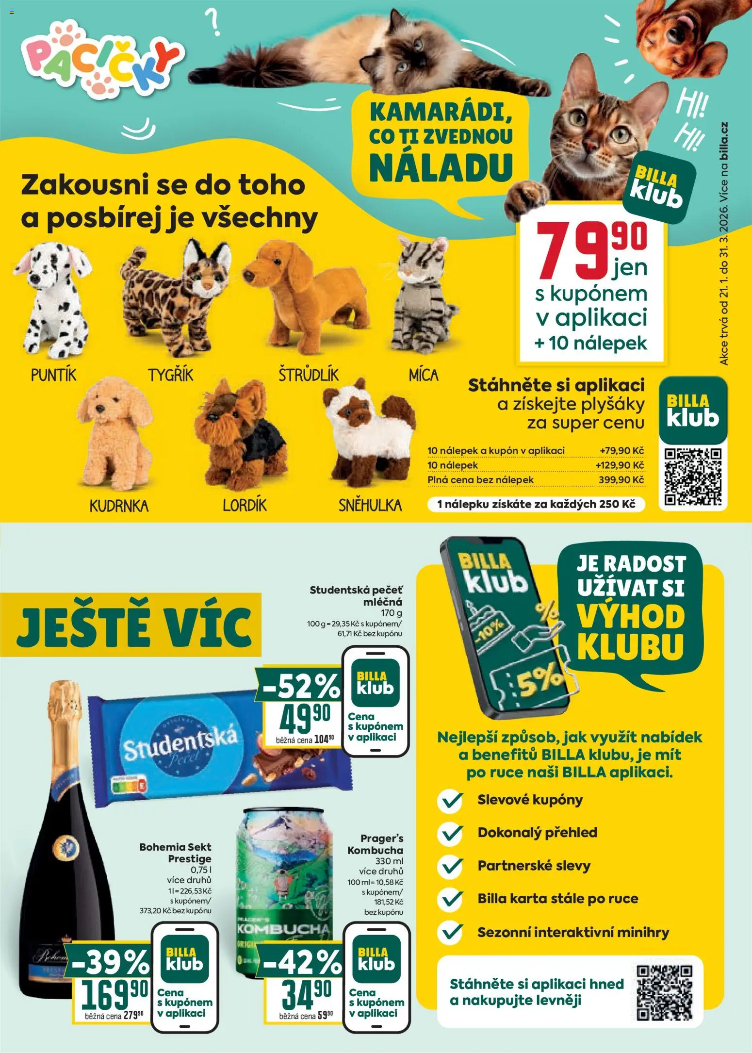 Billa Velký leták od 21.01.2026 | Strana: 5 | Produkty: Kombucha, Bohemia sekt, Sekt, Studentská pečeť