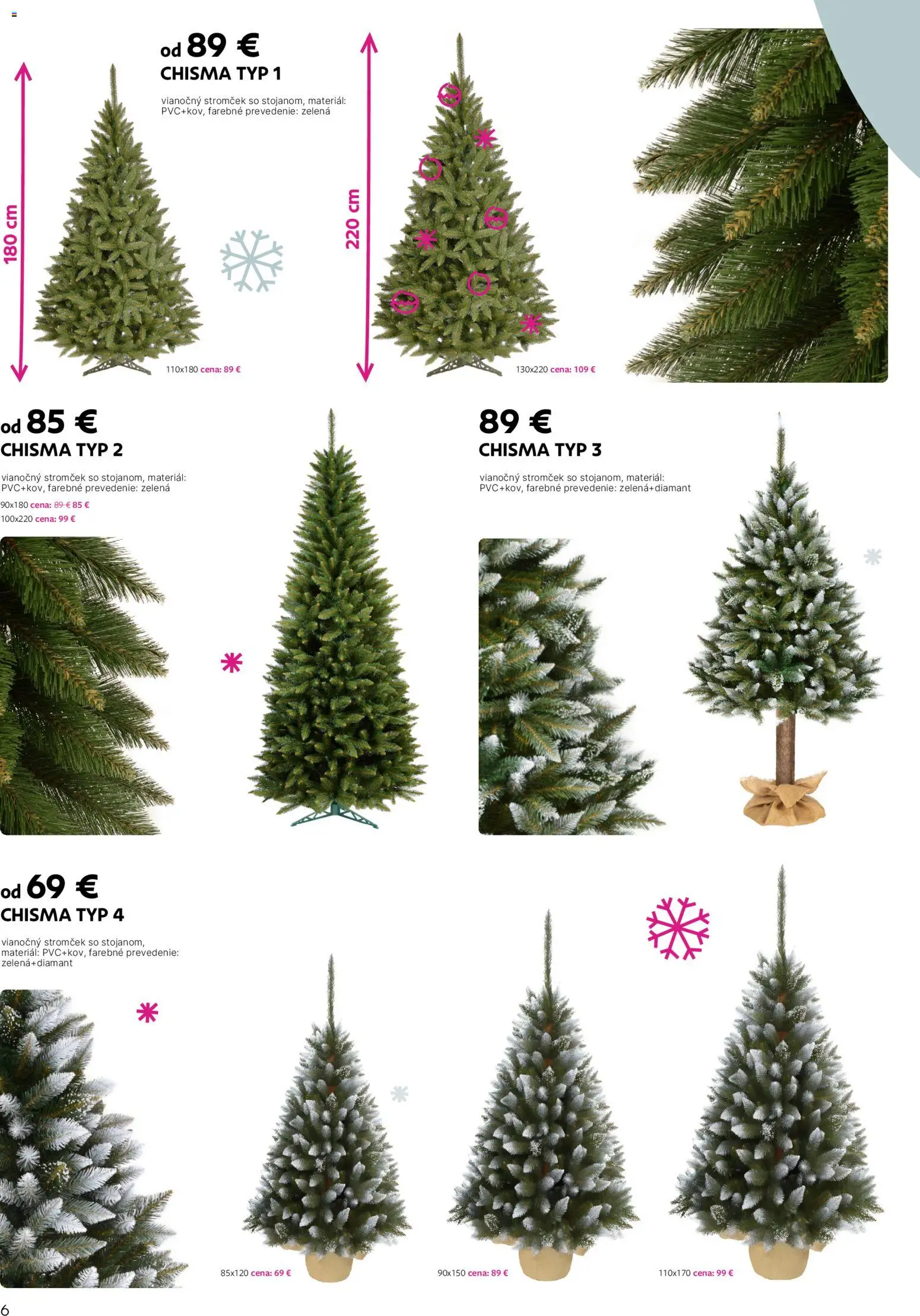 Nové Kondela akcie – leták je platný od 17.11.2025 | Strana: 6 | Produkty: Vianočný stromček