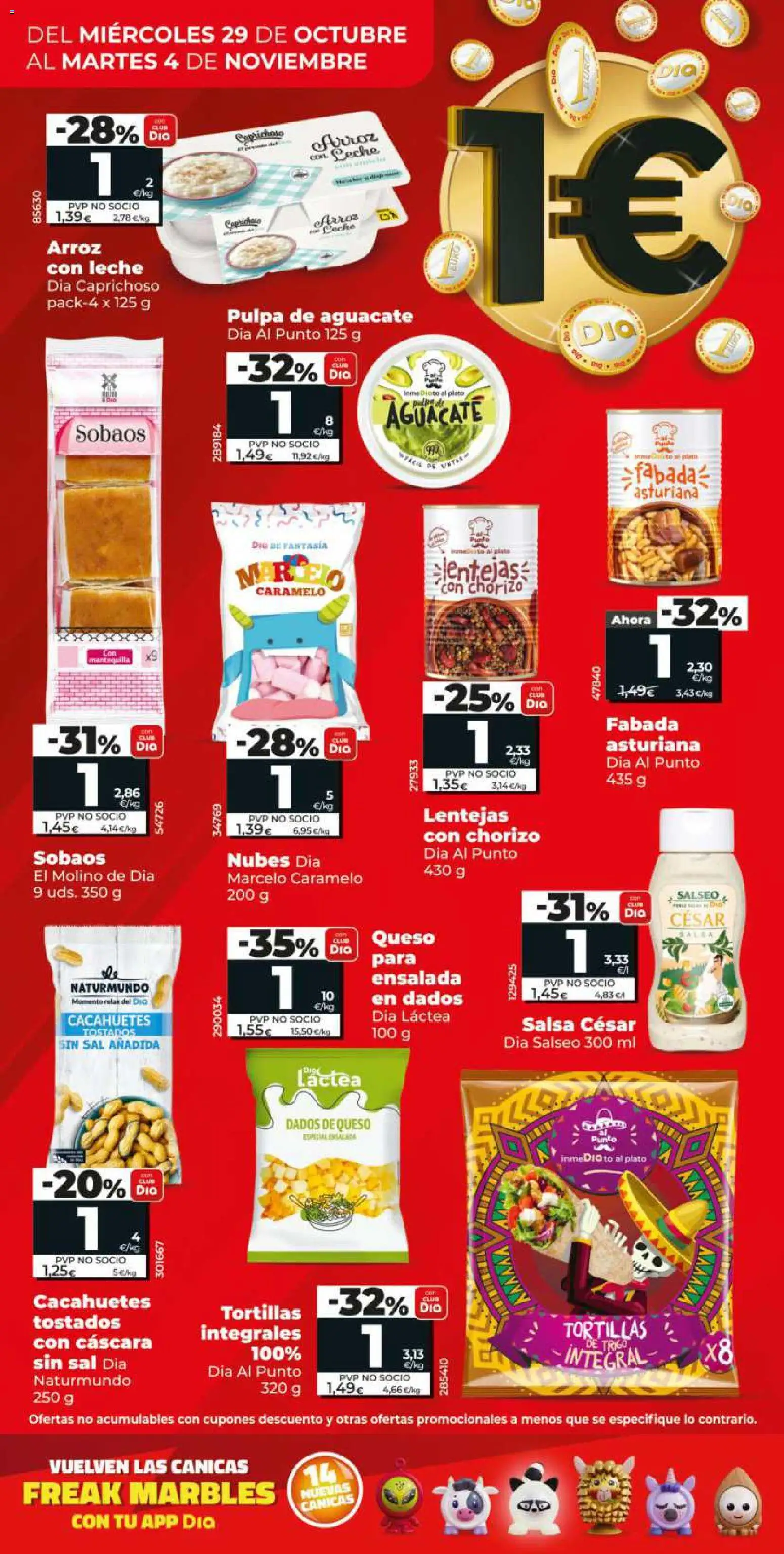 Dia - folleto Market │ válido desde el 29.10.2025 | Página: 2 | Productos: Leche, Queso, Arroz, Ensalada