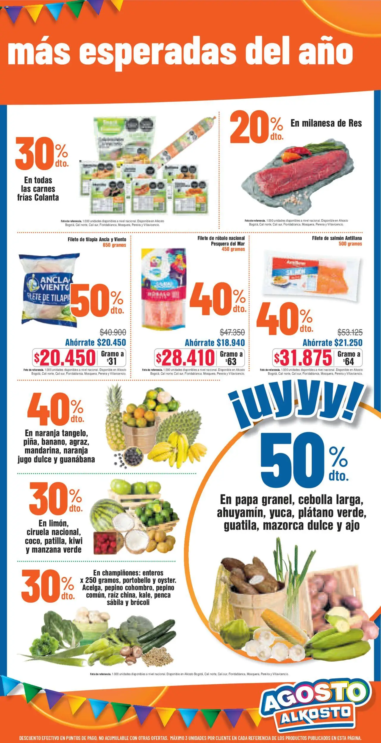 Alkosto folleto │ válido desde el 02.08.2025 | Página: 9 | Productos: Στιγμιαίος καφές, Jugo, Kiwi, Filete