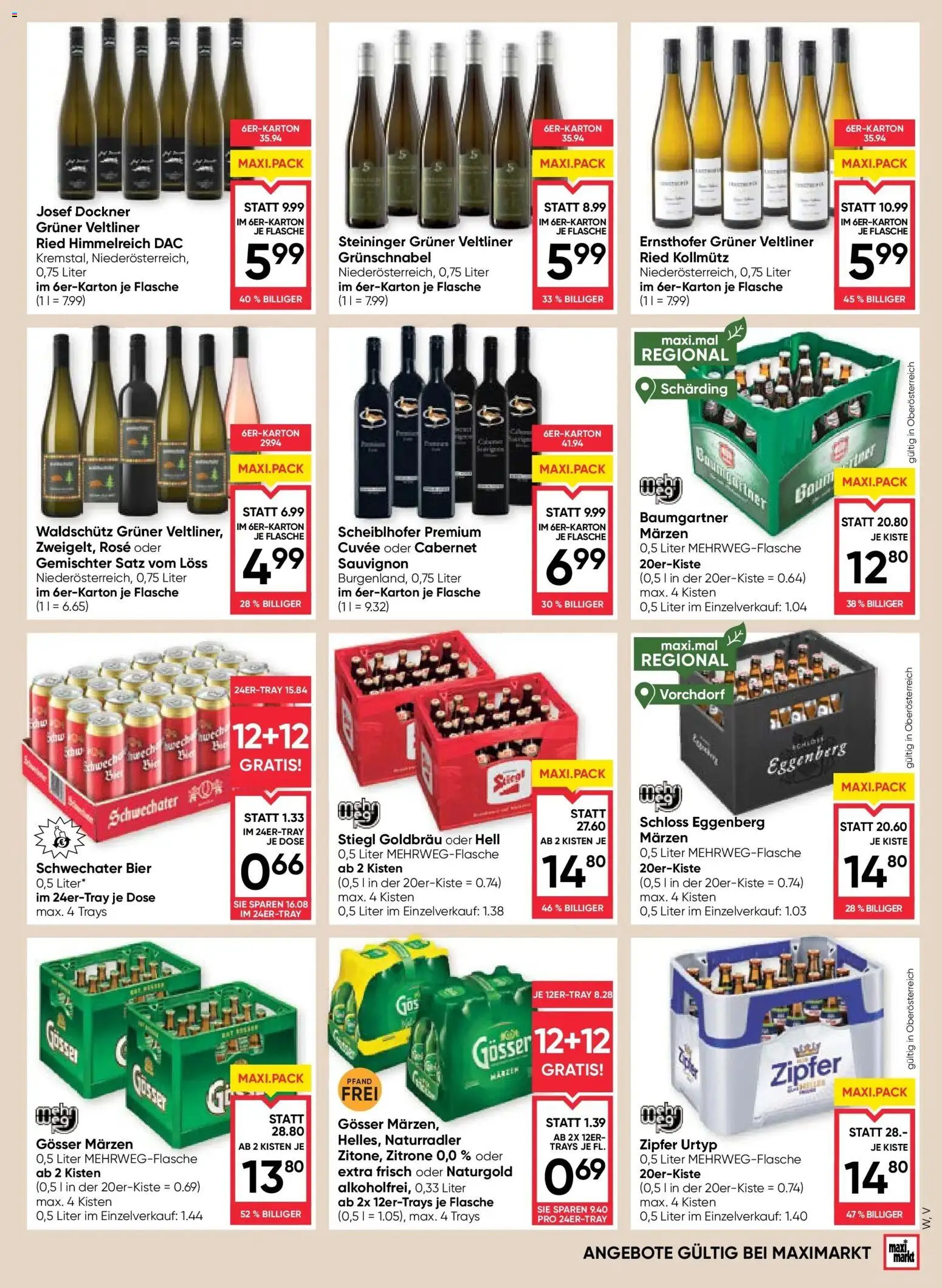 Maximarkt Vöcklabruck, Ried gültig ab 18.12.2025 | Seite: 19 | Produkte: Zitrone, Bier