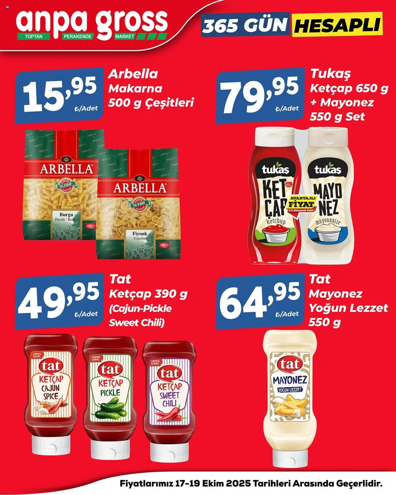 Anpa Gross Katalog Cuma-Pazar - 17.10.2025 tarihinden itibaren geçerlidir | Sayfa: 3 | Ürünler: Makarna, Ketçap, Mayo, Mayonez