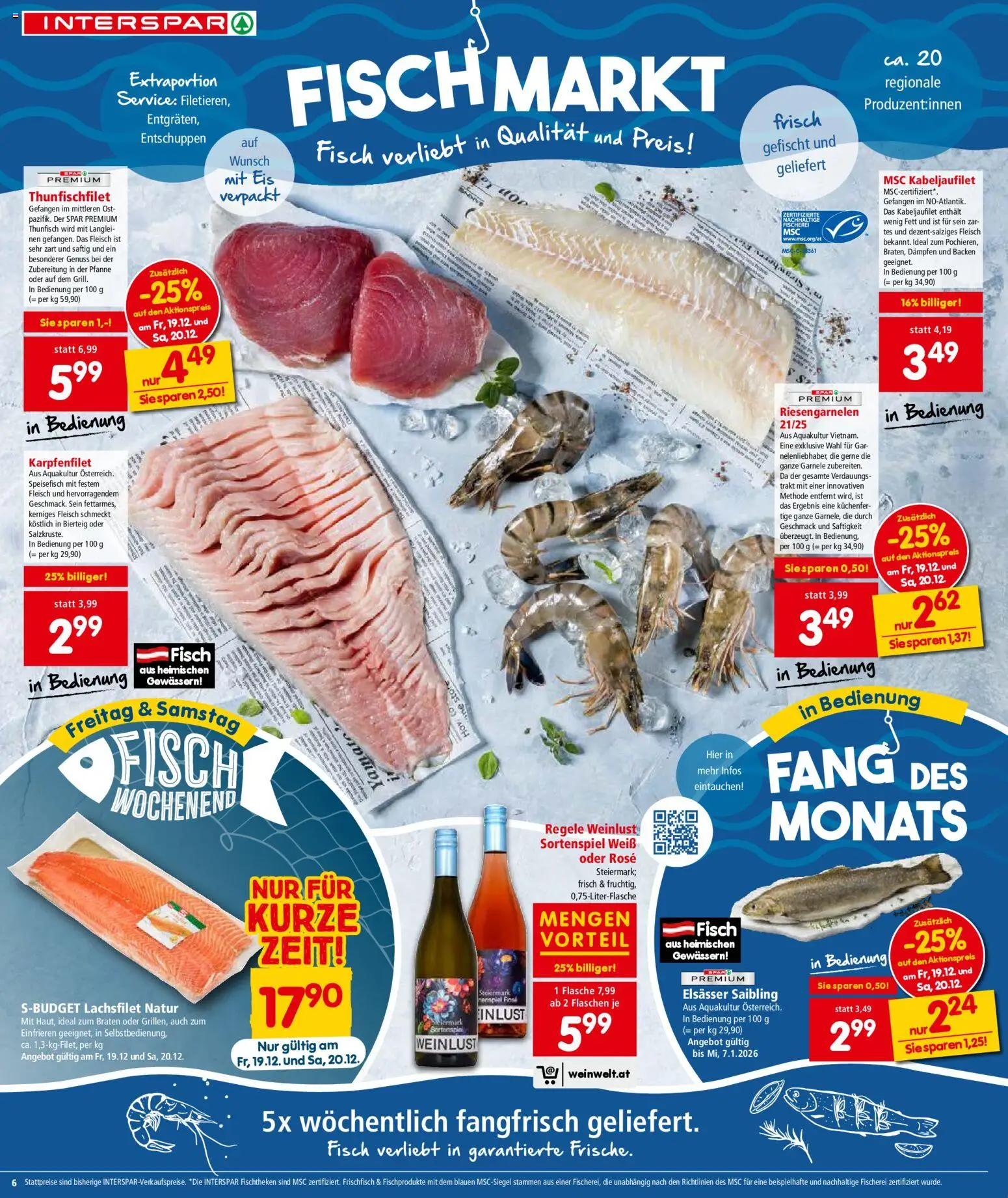 Interspar Flugblatt - Tirol gültig ab 18.12.2025 | Seite: 6 | Produkte: Eis, Fisch