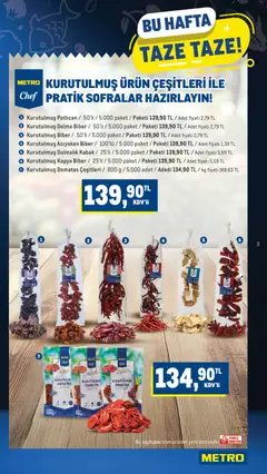 11.03.2026 tarihinden itibaren geçerli olan Metro kataloğu önizlemesi | Sayfa: 3 | Ürünler: Kabak, Domates, Biber, Patlıcan