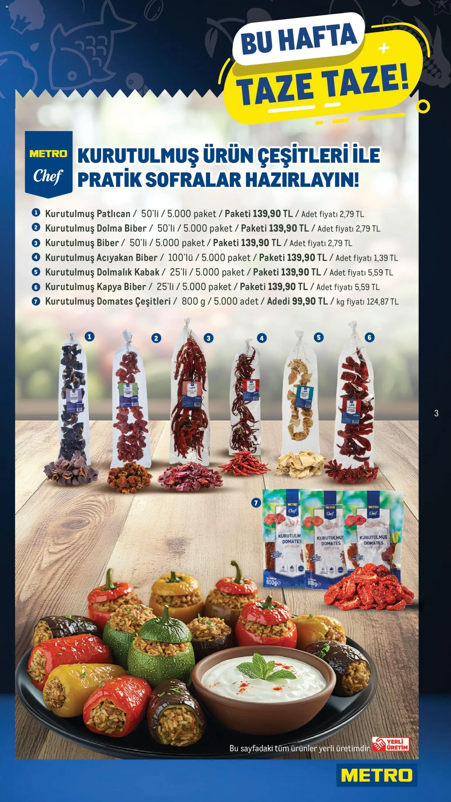 Metro Katalog - 07.01.2026 tarihinden itibaren geçerlidir | Sayfa: 3 | Ürünler: Kabak, Domates, Biber, Patlıcan