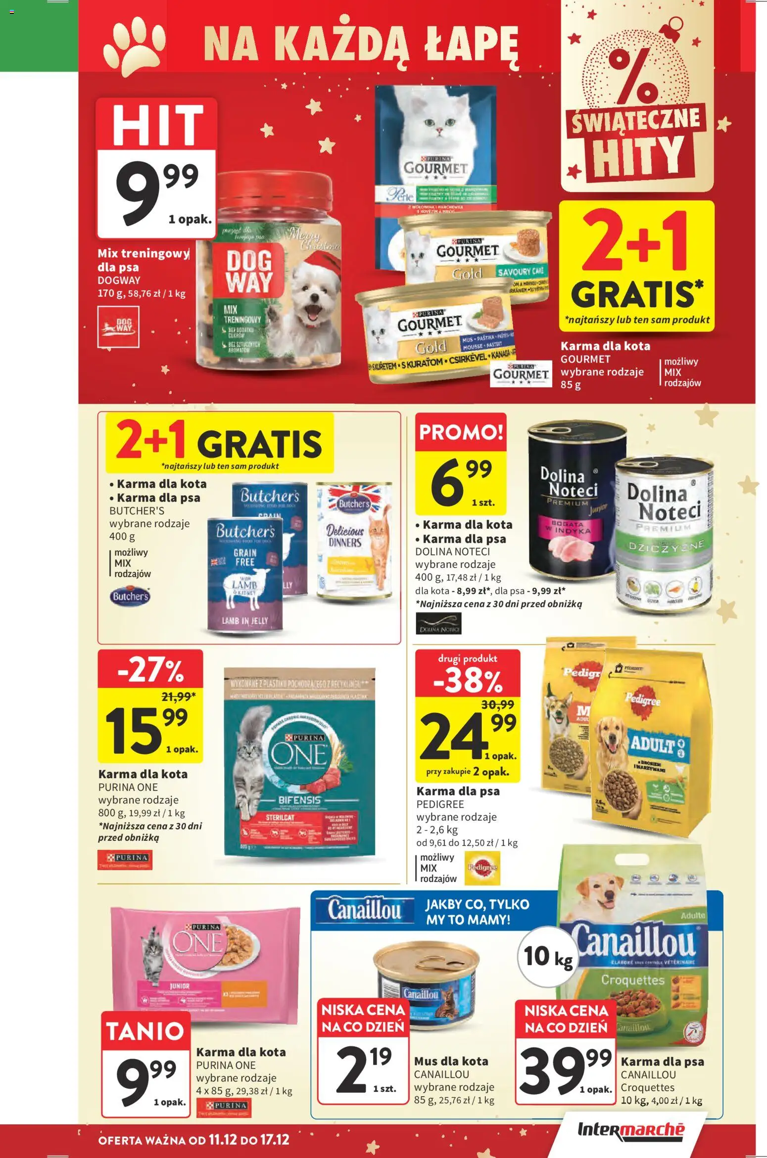 Intermarche Gazetka od 11.12.2025 | Strona: 46 | Produkty: Pedigree, Karma dla kota, Karma dla psa, Marchewka