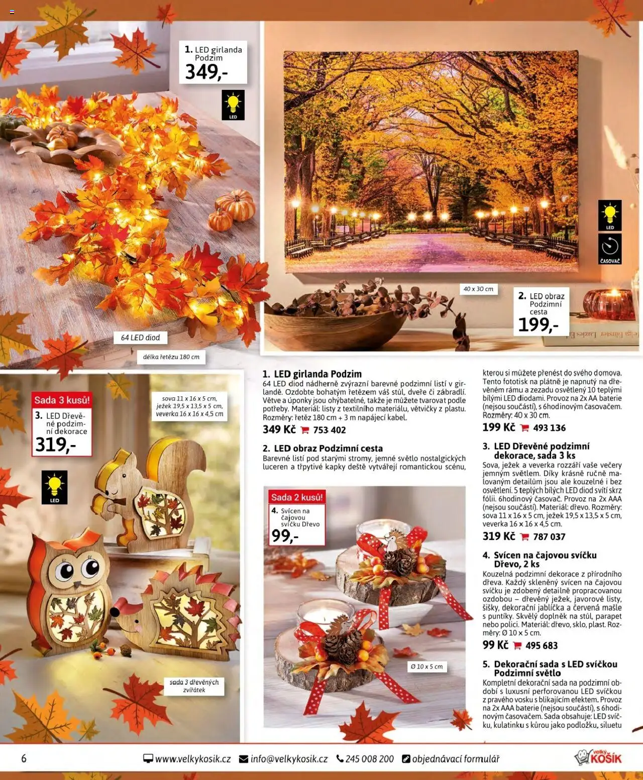 Velký Košík katalog - srpen od 01.08.2025 | Strana: 6 | Produkty: Girlanda, Časovač, LED, Dekorace