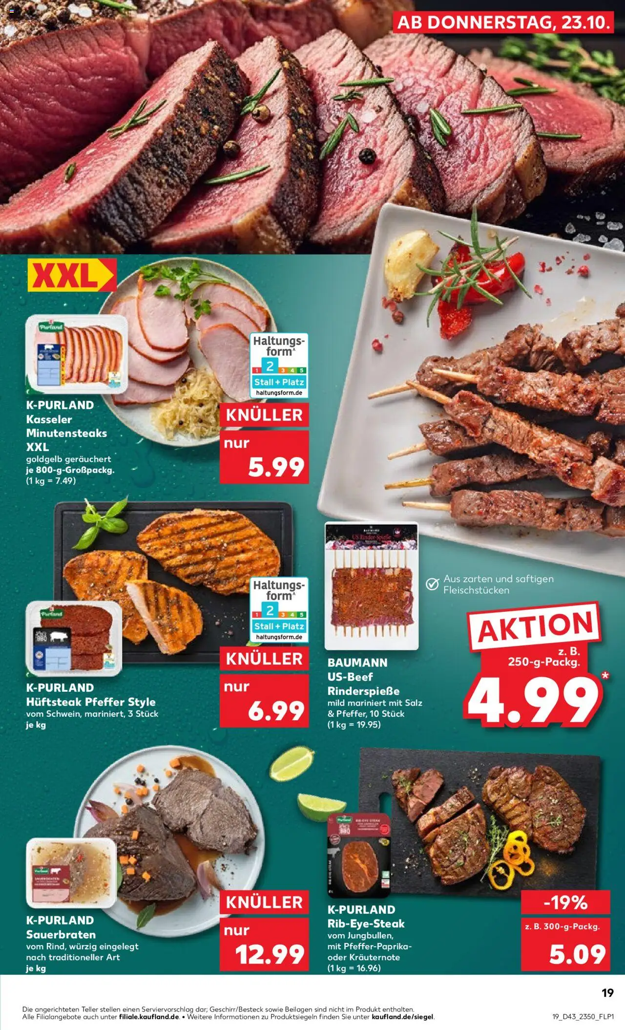 Kaufland prospekt Völklingen	 – gültig ab 23.10.2025 | Seite: 19 | Produkte: Salz, Pfeffer, Steak