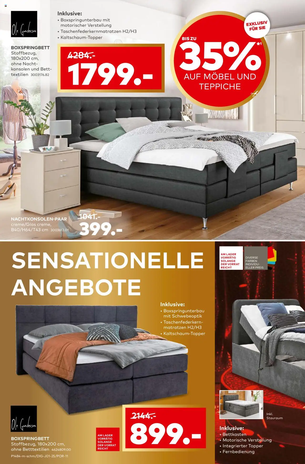 Porta! Mega Möbiläumskracher - Bielefeld – gültig ab 21.09.2025 | Seite: 6 | Produkte: Bett, Boxspringbett, Topper