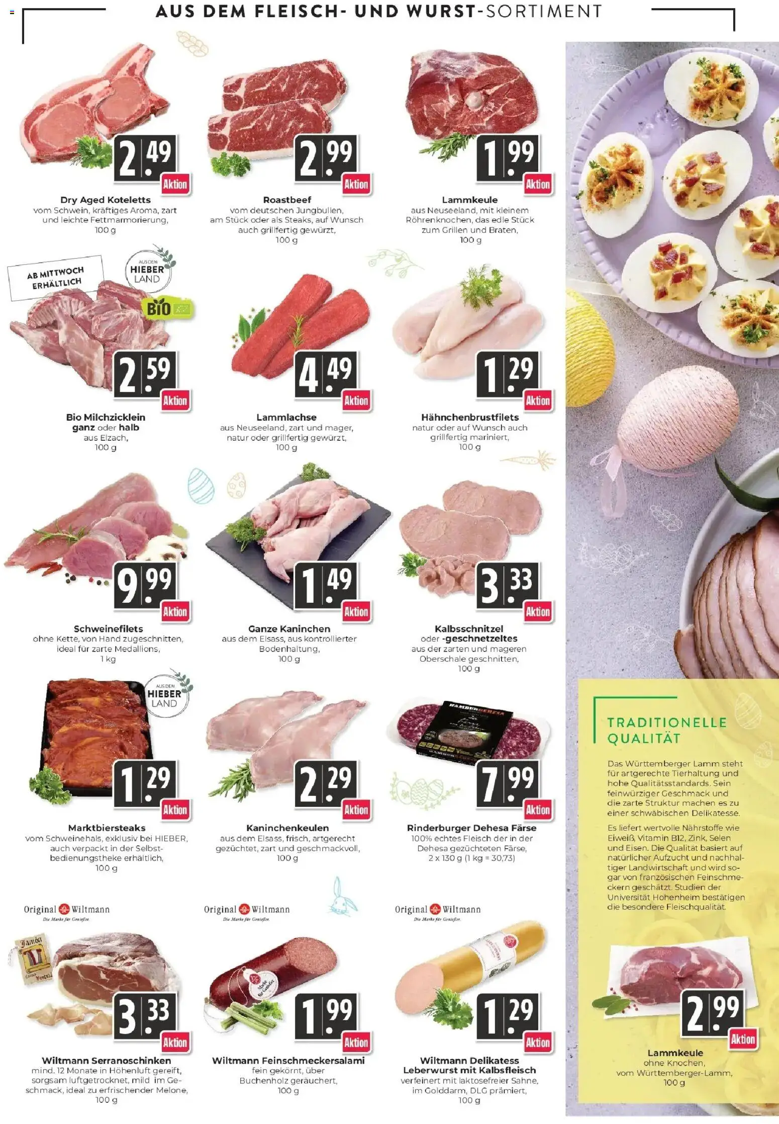 Edeka prospekt Schliengen	 – gültig ab 30.03.2026 | Seite: 4 | Produkte: Lammkeule, Kaninchen, Roastbeef, Salami