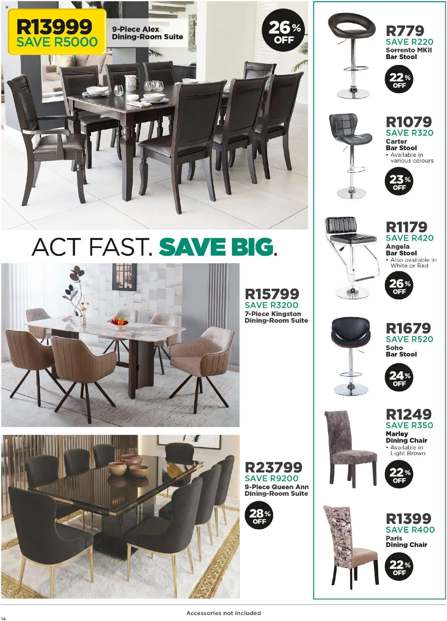 New House and Home catalogue – valid from 23.02.2026 | Page: 14 | Products: Stool, Chair, Light, Bar stool