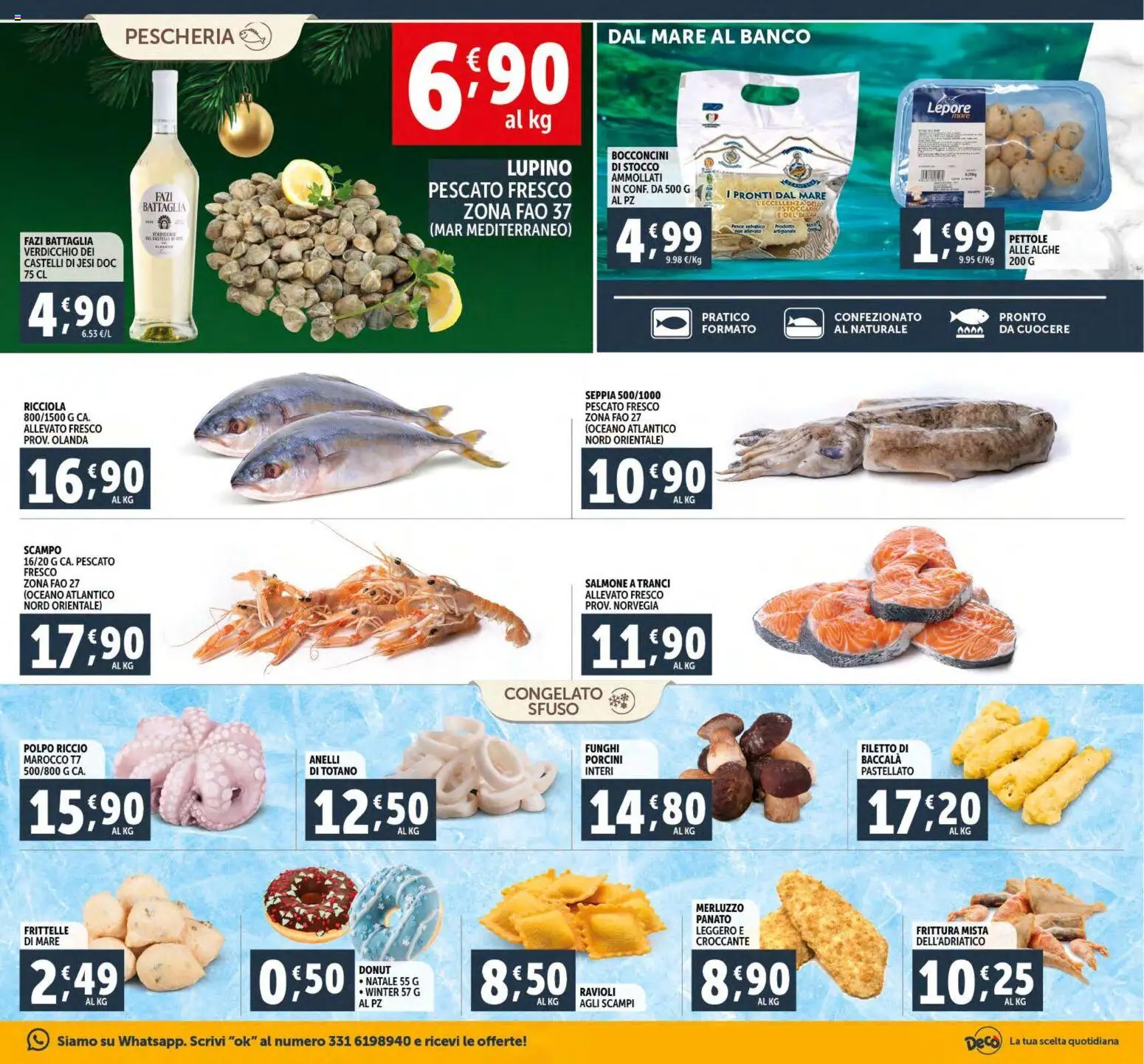 Volantino Decò del 15.12.2025 | Pagina: 17 | Prodotti: Salmone, Funghi, Ravioli, Totano