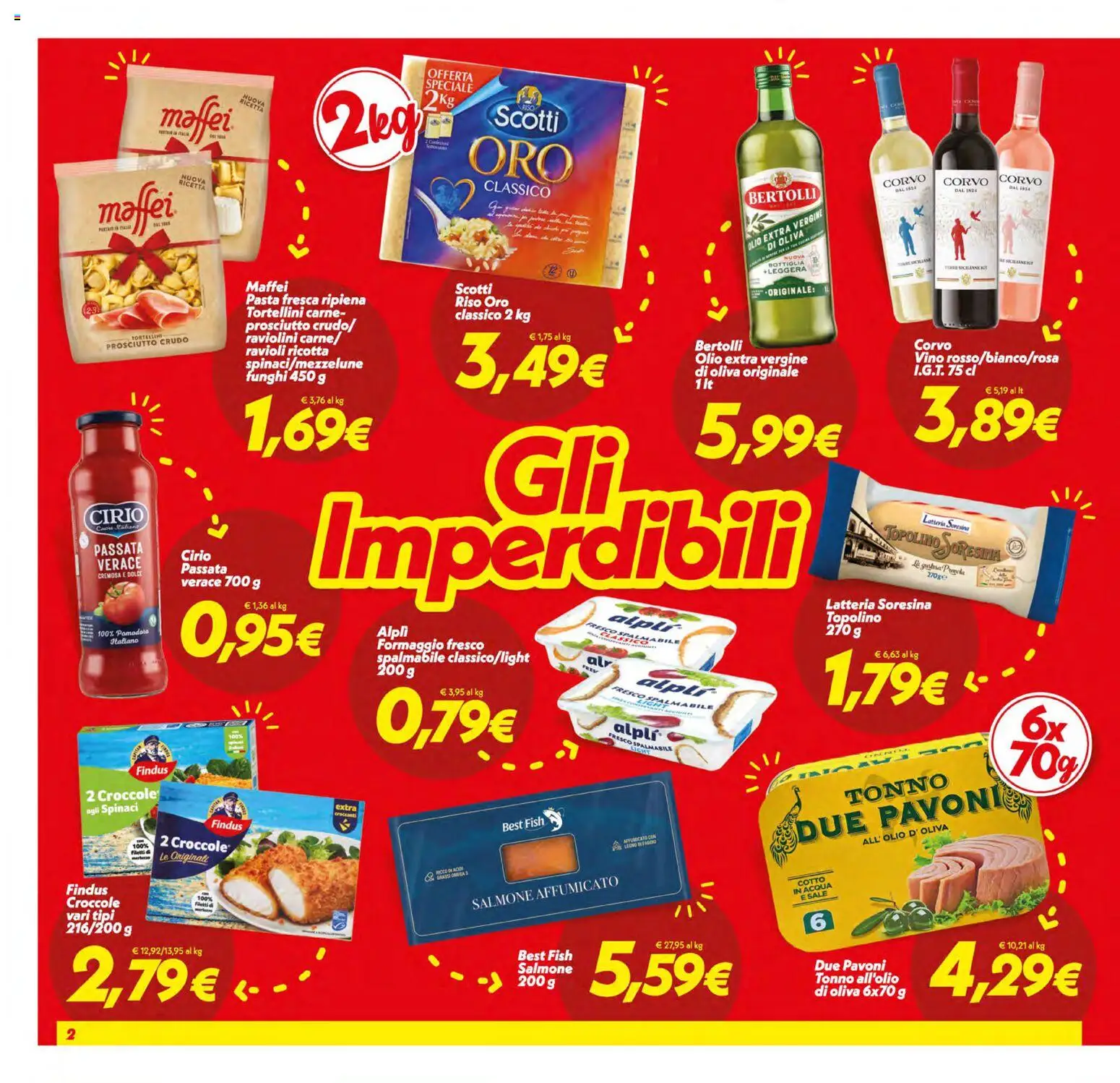 Volantino SuperConveniente del 17.03.2026 | Pagina: 2 | Prodotti: Salmone, Pasta, Funghi, Bottiglia