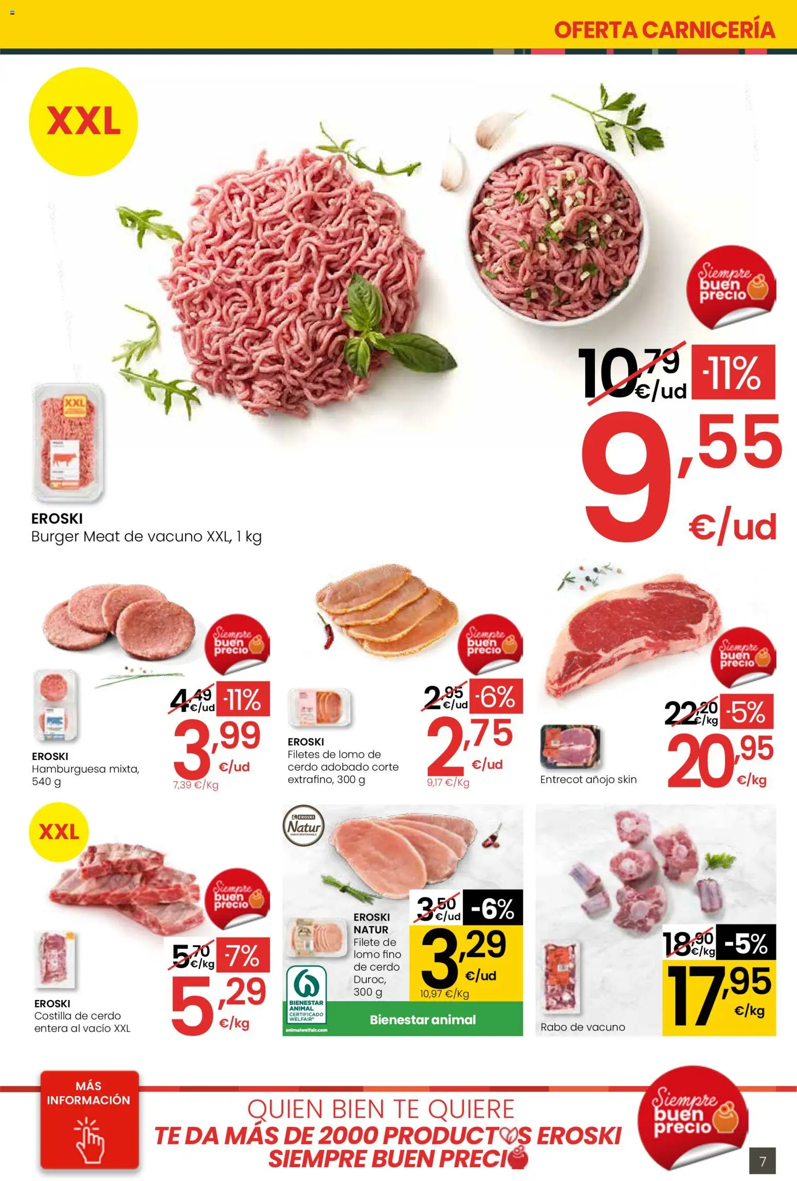 Eroski - Siempre a buen precio Center │ válido desde el 12.02.2026 | Página: 7 | Productos: Té, Costilla de cerdo, Filete, Σοκολατούχο γάλα