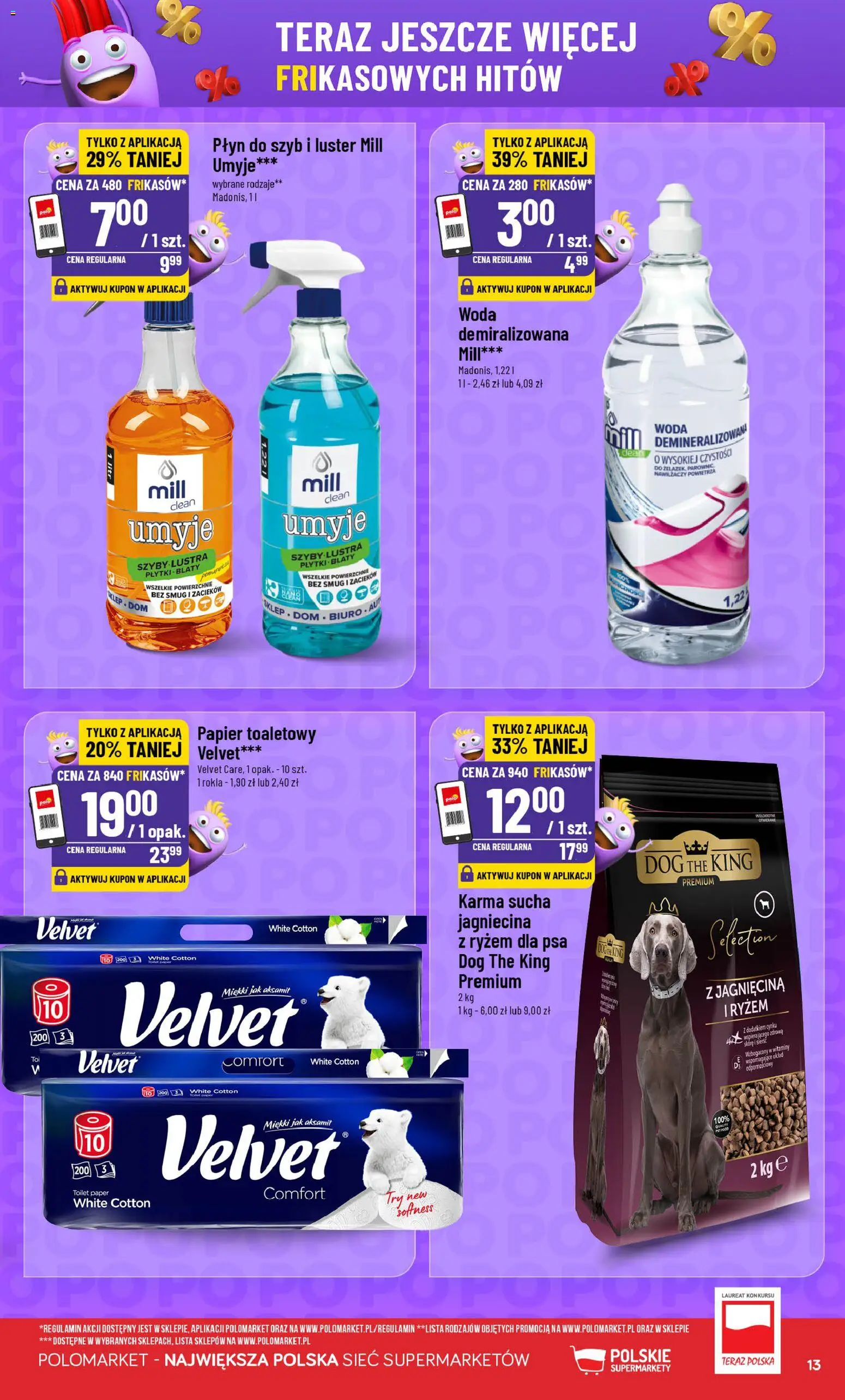POLOmarket Gazetka - Frikasowe Hity od 21.01.2026 | Strona: 13 | Produkty: Papier toaletowy, Jagnięcina, Woda
