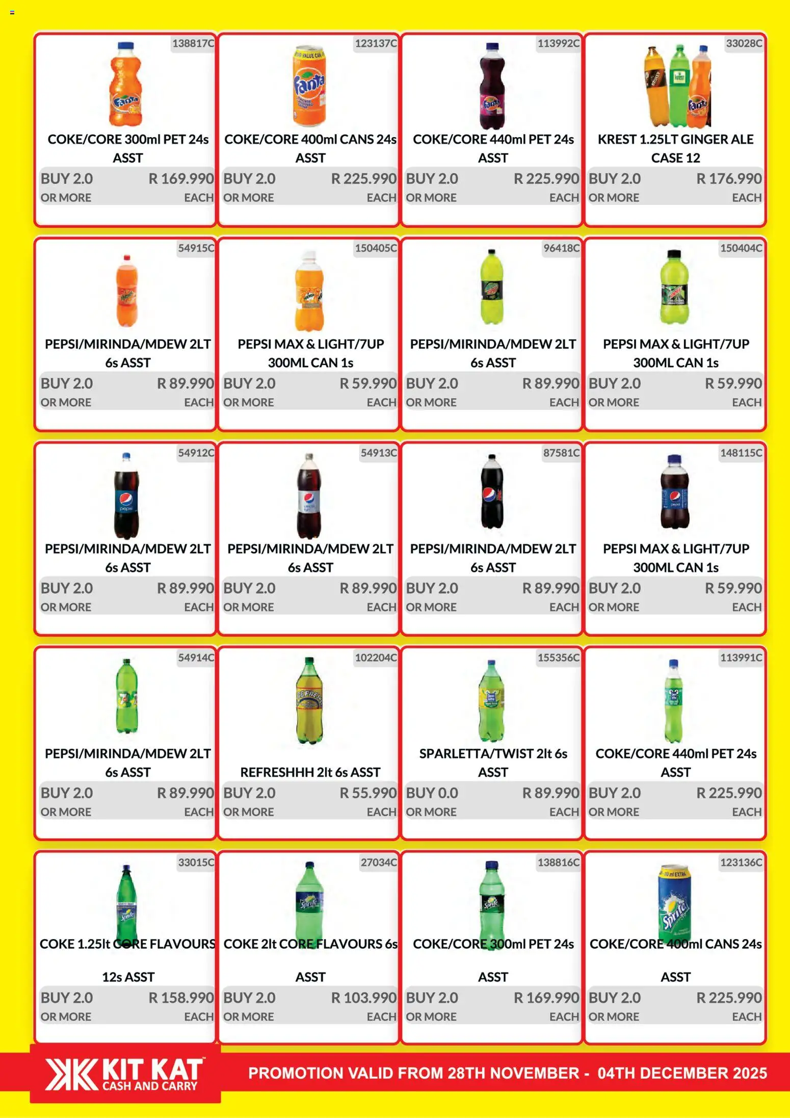 New KIT KAT Cash & Carry catalogue – valid from 28.11.2025 | Page: 6 | Products: Silla apilable, Coke, Fanta, Sprite