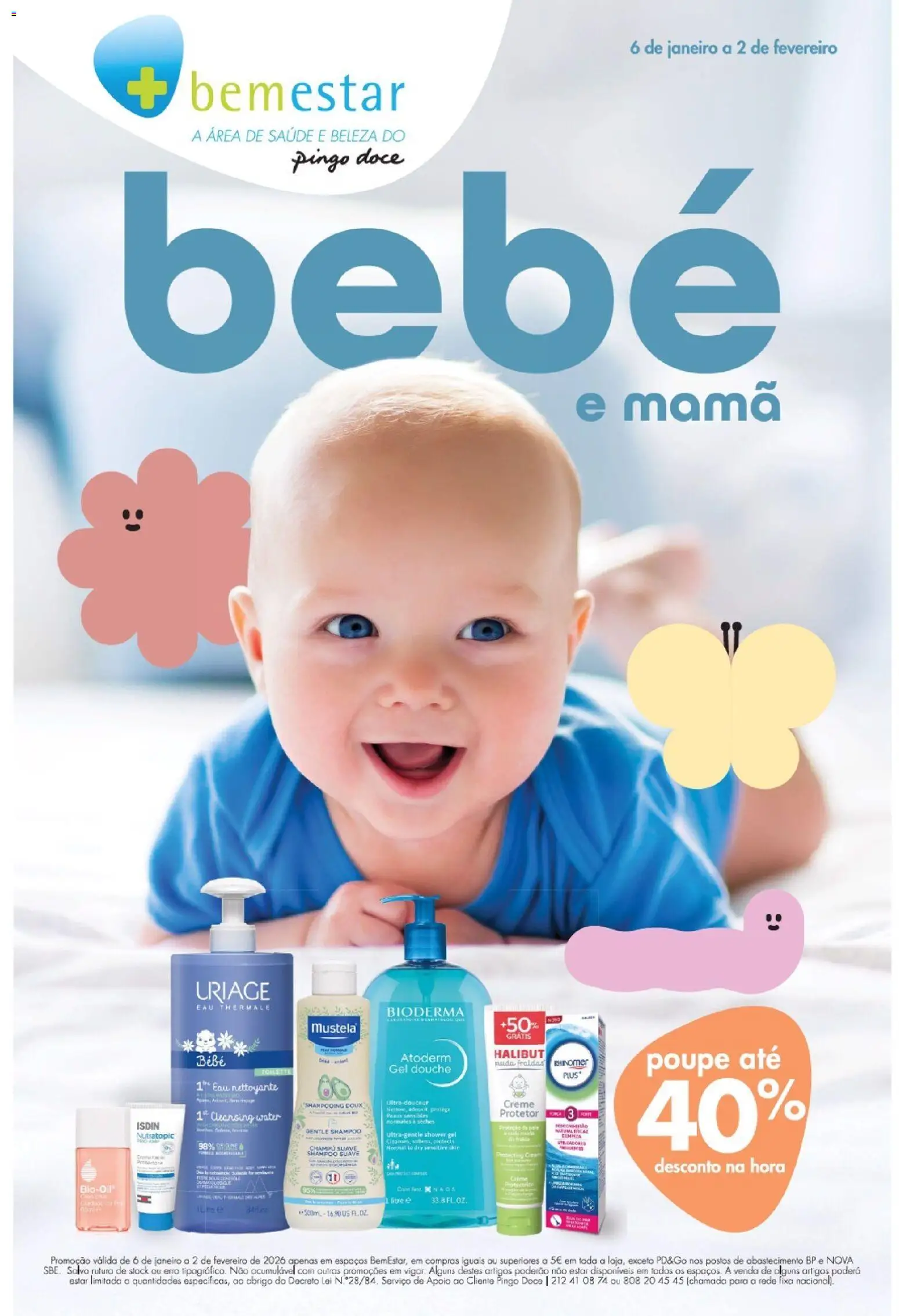 Pingo Doce - Bem Estar Bebé Lojas │ válido de 06.01.2026 | Página: 1 | Produtos: Fraldas, Shampoo, Creme