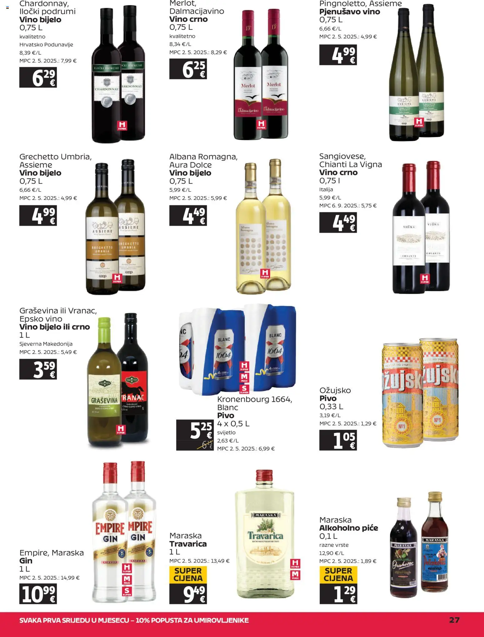 Tommy katalog | vrijedi od 29.01.2026 | Stranica: 27 | Proizvodi: Bijelo vino, Vino, Pivo, Ožujsko