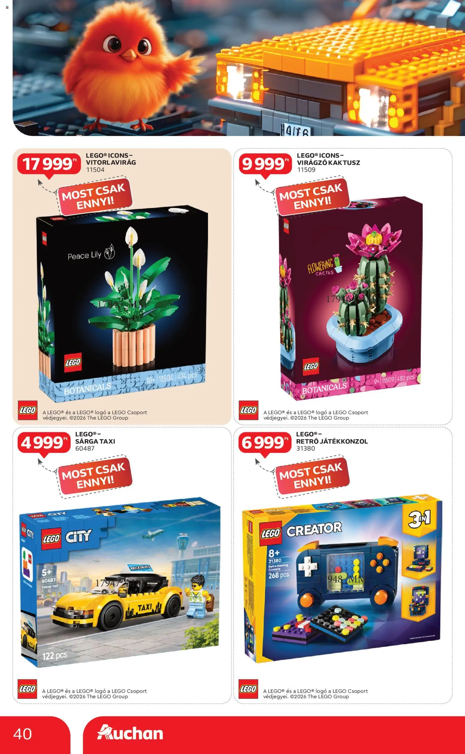 Auchan akciós ujság - amely érvényes a következő dátumtól: 08.01.2026 | Oldal: 40 | Termékek: Játékkonzol