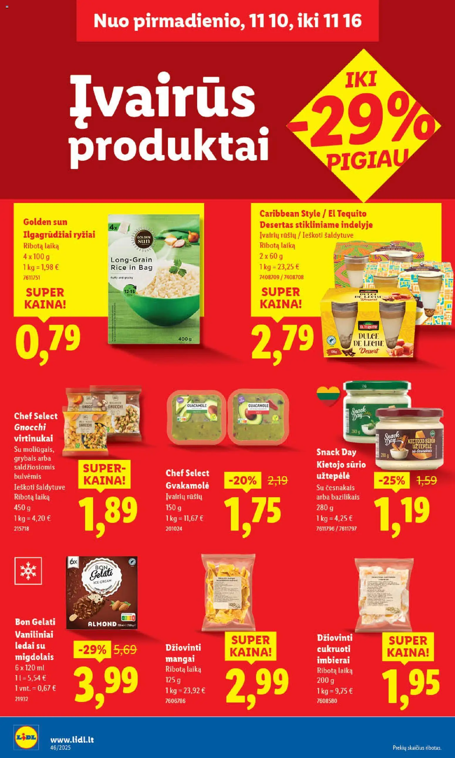 LIDL akcijos nuo 10.11.2025 | Puslapis: 30 | Prekių: Ledai, Užtepėlė, Ryžiai