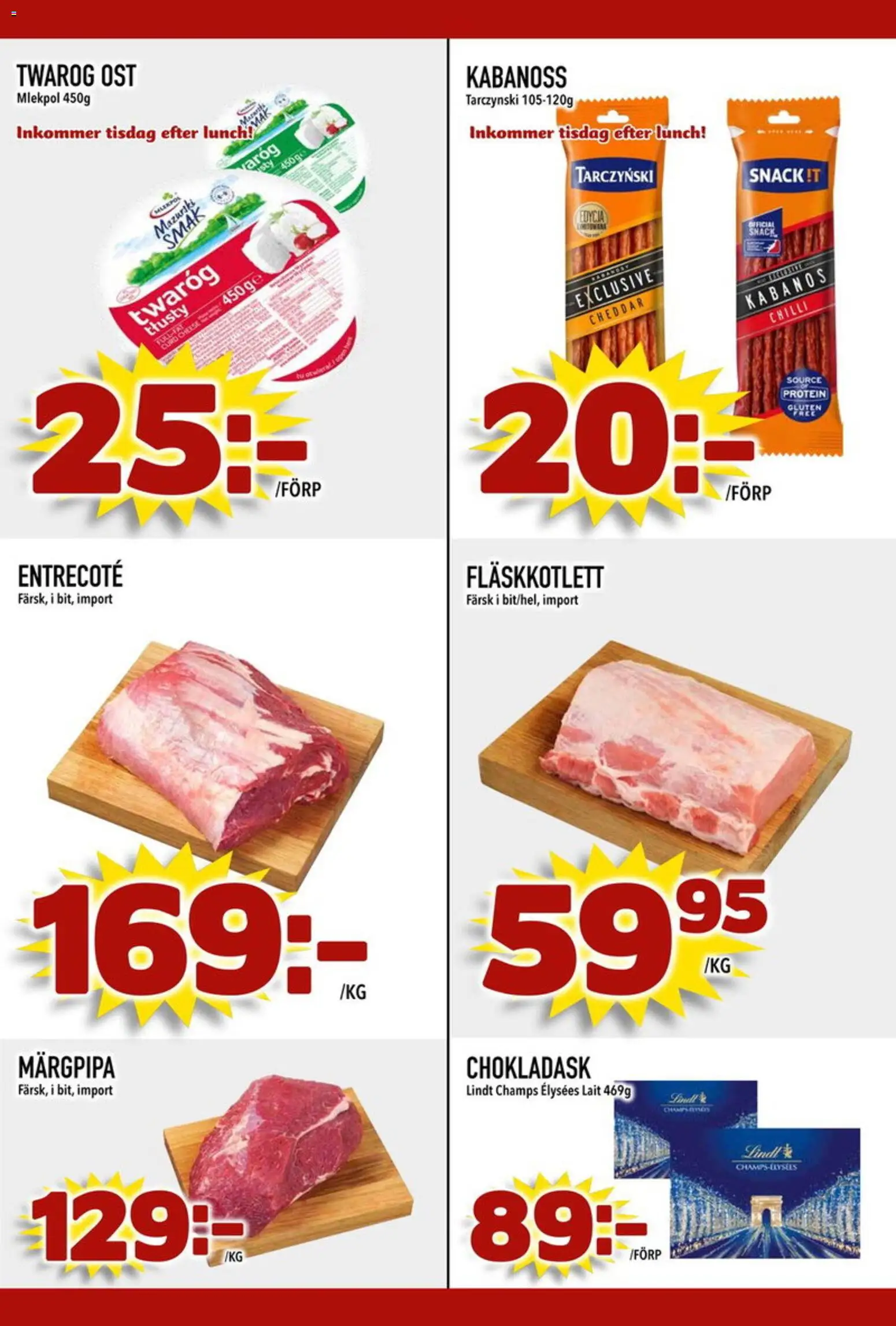 Din Mat reklamblad aktuell från 27.04.2026 | Sida: 3 | Produkter: Entrecote, Cheddar, Ost