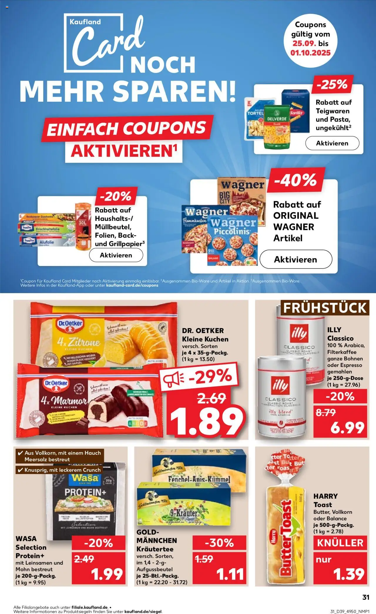 Kaufland prospekt Stuttgart	 – gültig ab 28.09.2025 | Seite: 31 | Produkte: Butter, Toast, Zitrone, Kuchen