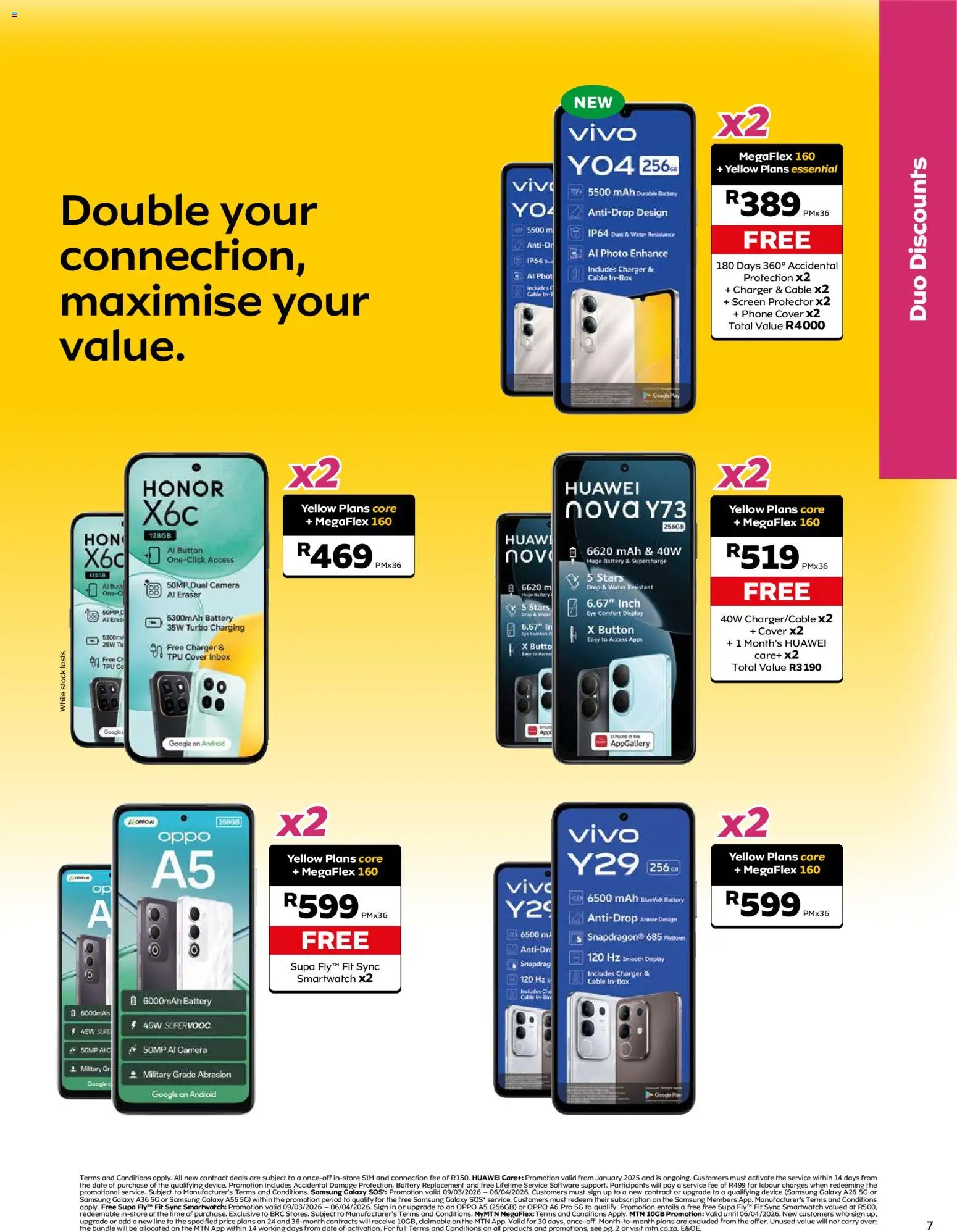 New MTN catalogue – valid from 09.03.2026 | Page: 7 | Products: Camera, Smartwatch, Battery, Stock
