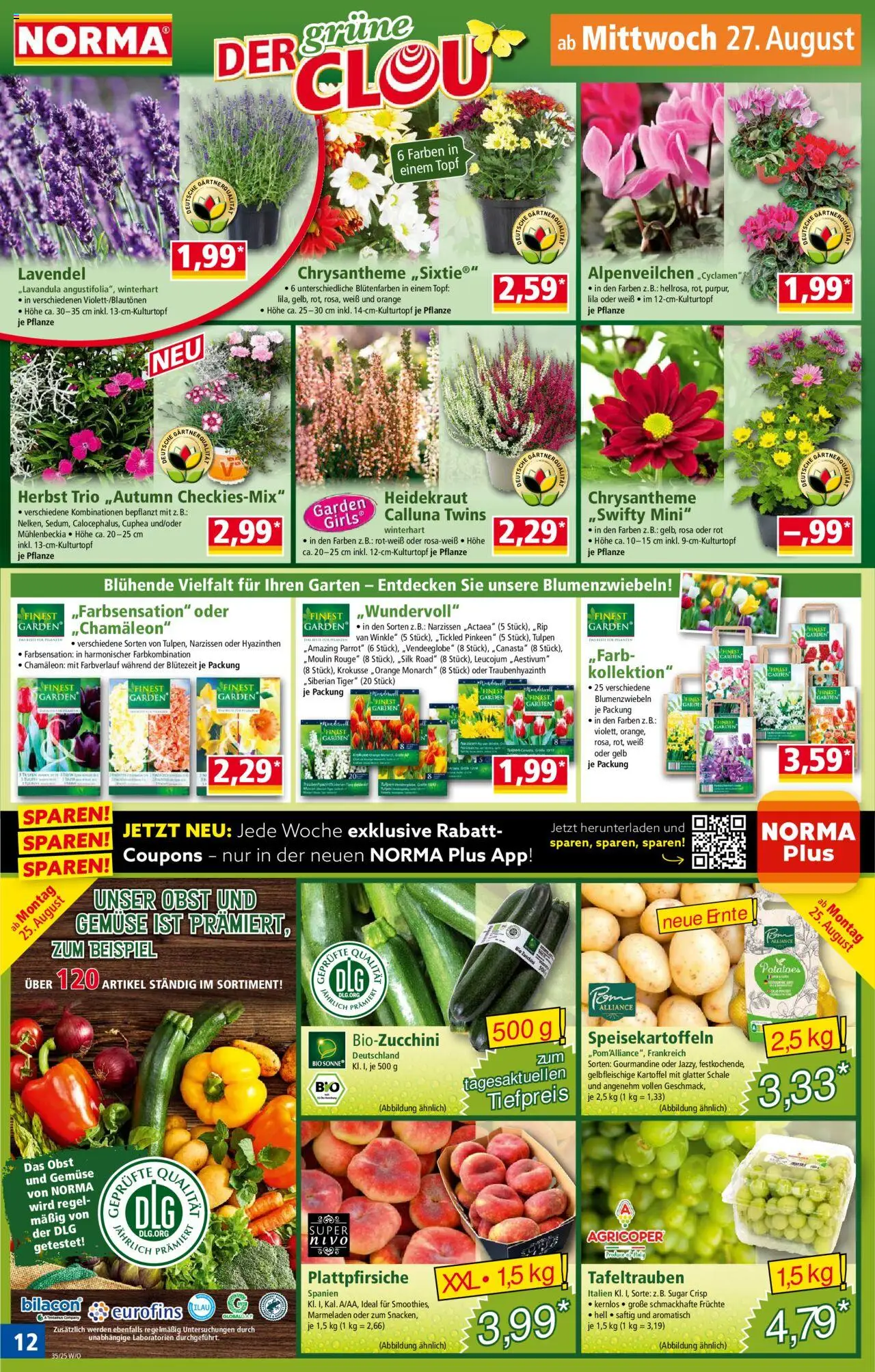 Norma Prospekt 	 - gültig ab dem 25.08.2025 | Seite: 12 | Produkte: Rouge, Gemüse, Obst