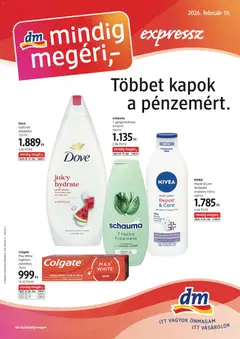 DM Drogerie Markt Akciós újság - amely érvényes a következő dátumtól: 19.02.2026