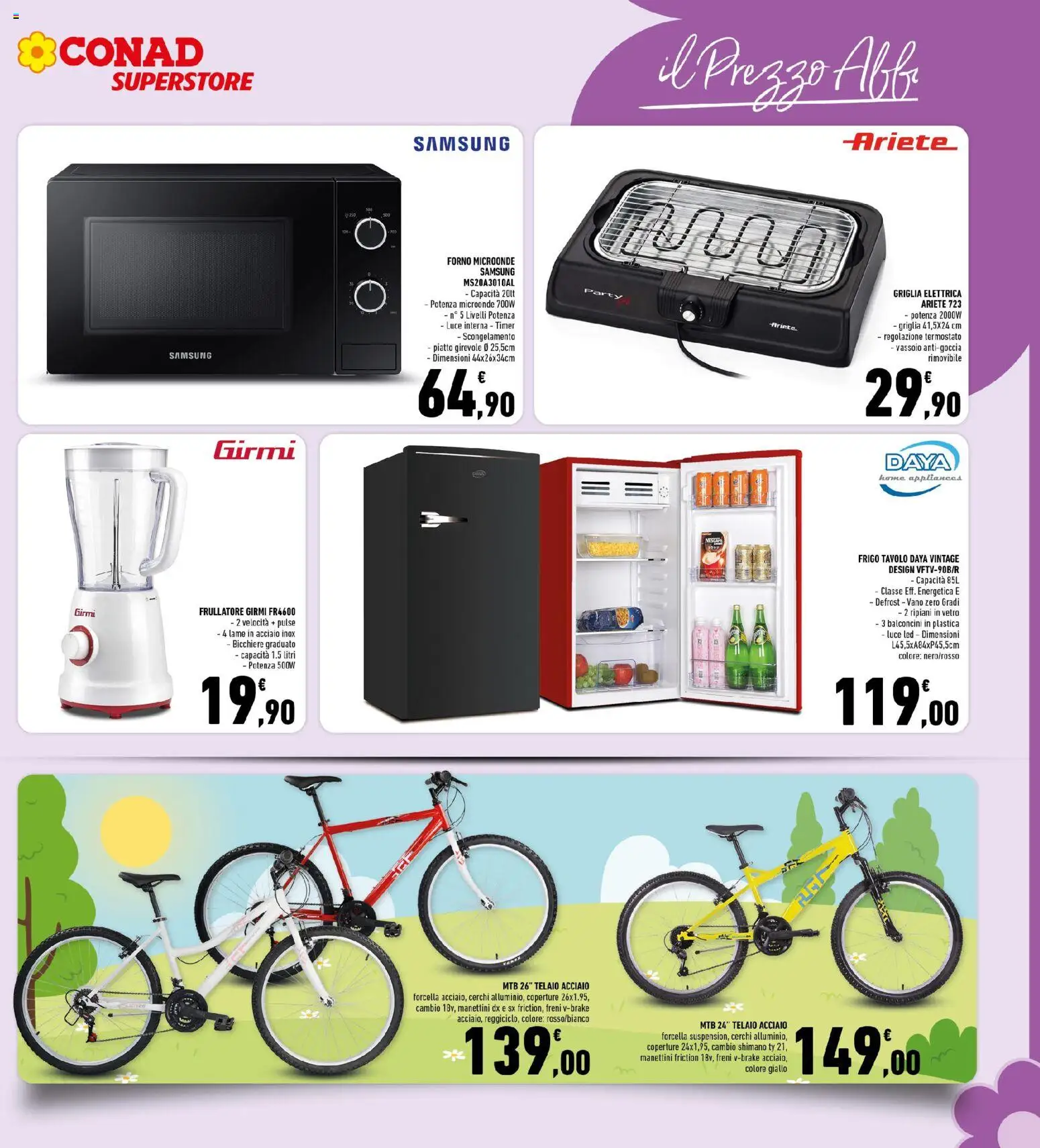 Volantino Conad del 22.04.2026 | Pagina: 27 | Prodotti: Microonde, Forno, Griglia, Samsung