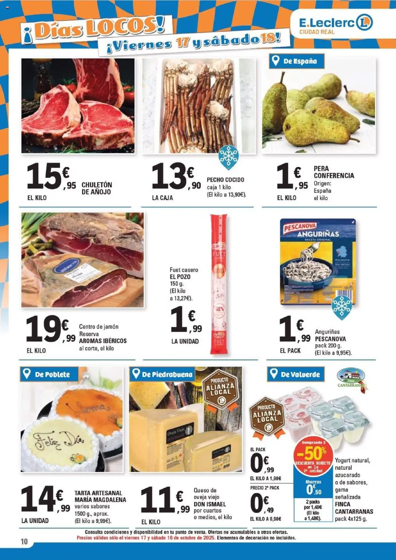 E.Leclerc folleto │ válido desde el 06.10.2025 | Página: 10 | Productos: Queso, Jamón, Caja
