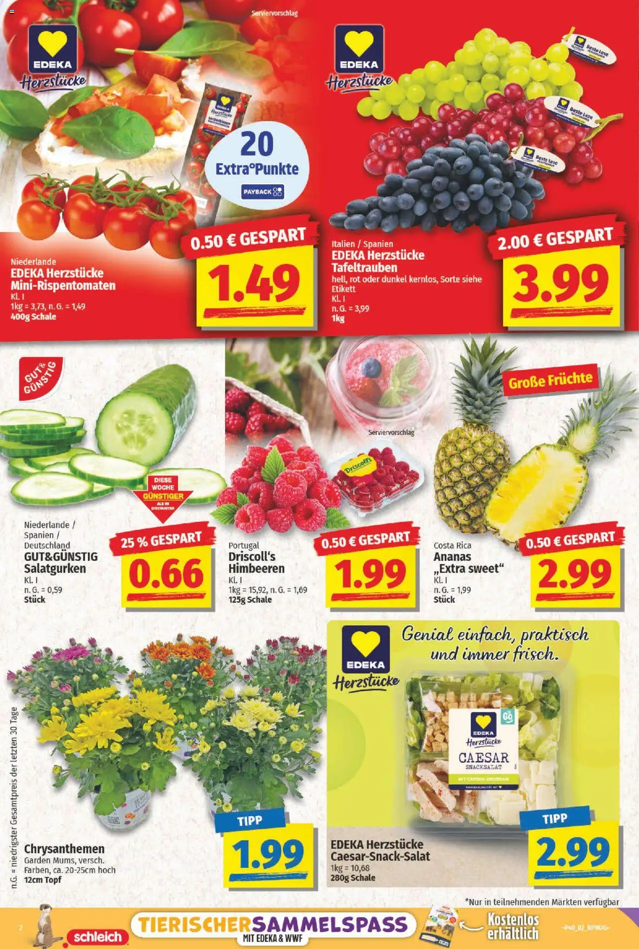 NP Discount Prospekt 	 – gültig ab 29.09.2025 | Seite: 2 | Produkte: Himbeeren, Dressing, Ananas