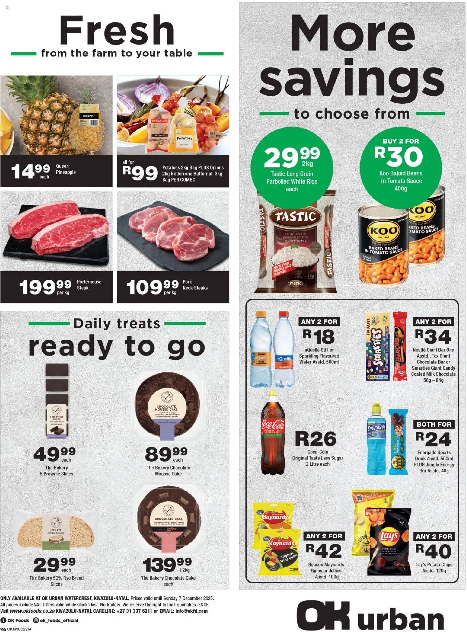 New OK Foods catalogue – valid from 25.11.2025 | Page: 2 | Products: Table, Pineapple, Onions, Paper