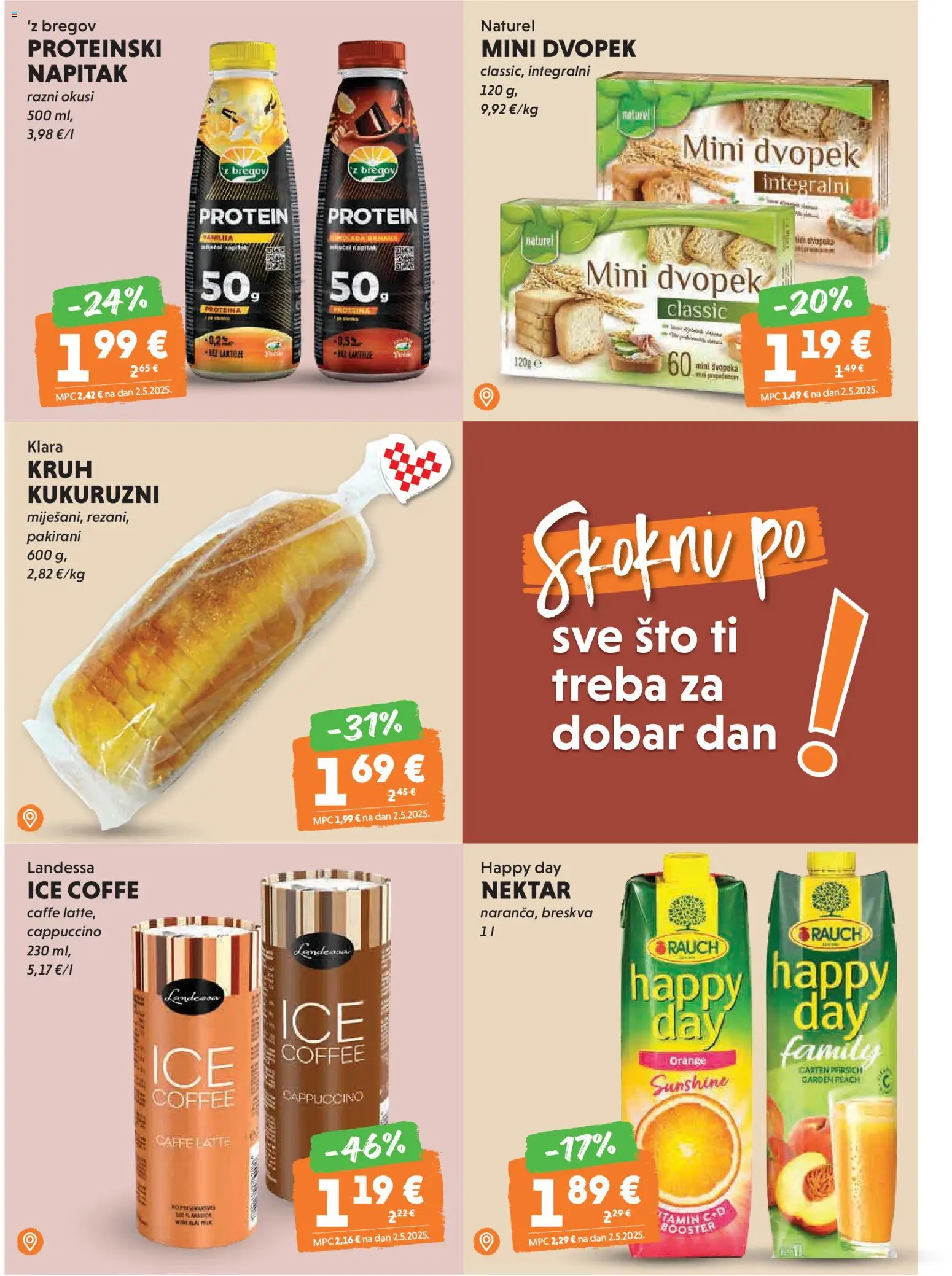 Studenac katalog | vrijedi od 18.02.2026 | Stranica: 7 | Proizvodi: Kruh, Dvopek, Breskva, Cappuccino