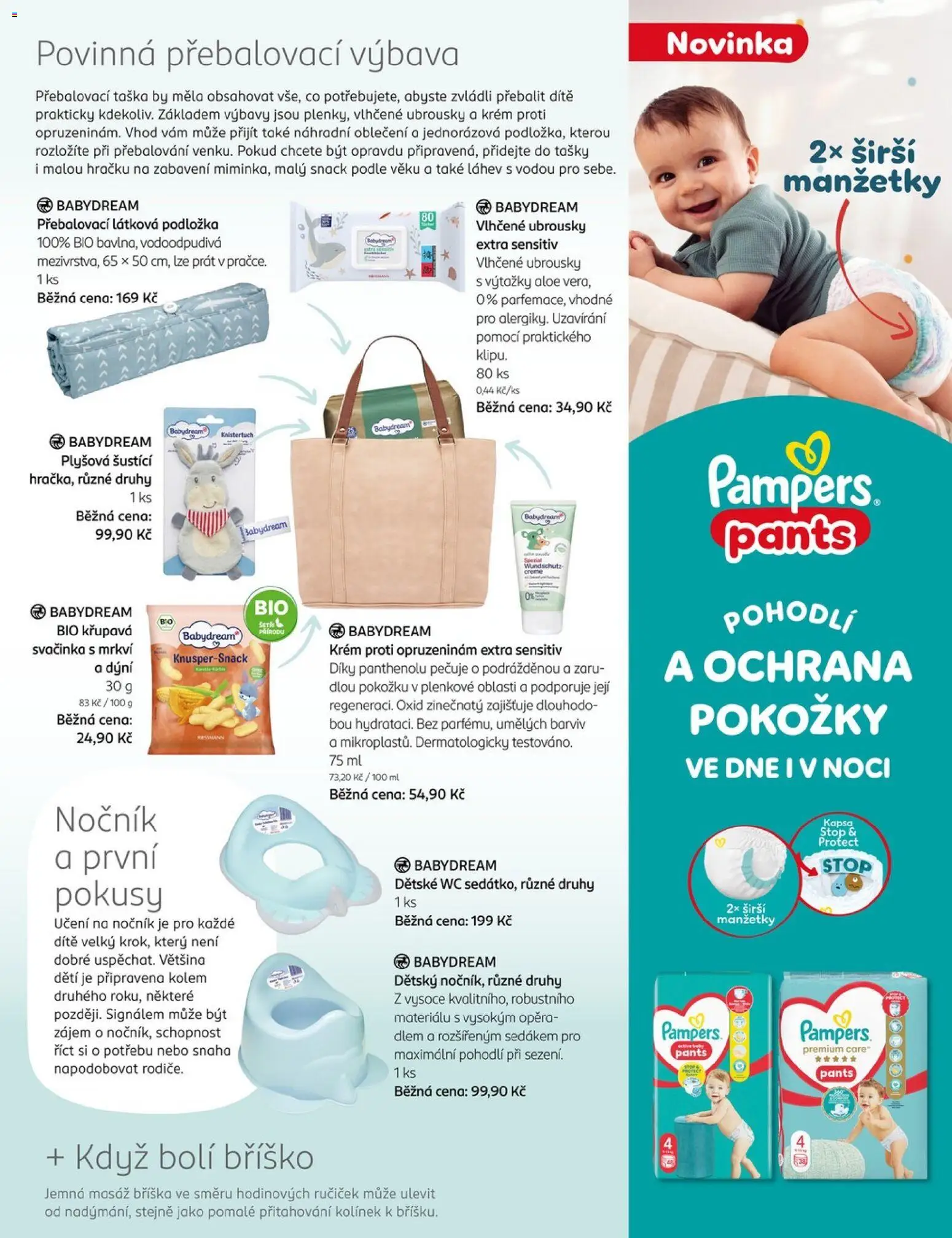 Rossmann magazín od 08.10.2025 | Strana: 17 | Produkty: Babydream, Pampers Premium Care, Tašky, Pampers Pants