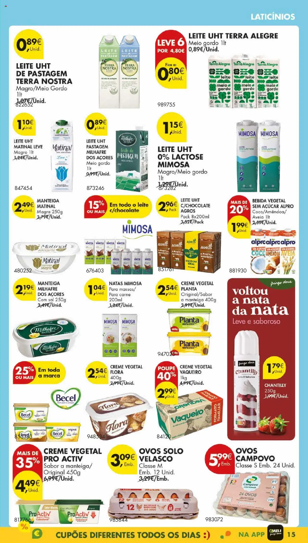Pingo Doce folheto │ válido de 19.08.2025 | Página: 19 | Produtos: Chantilly, Manteiga, Nata, Carne