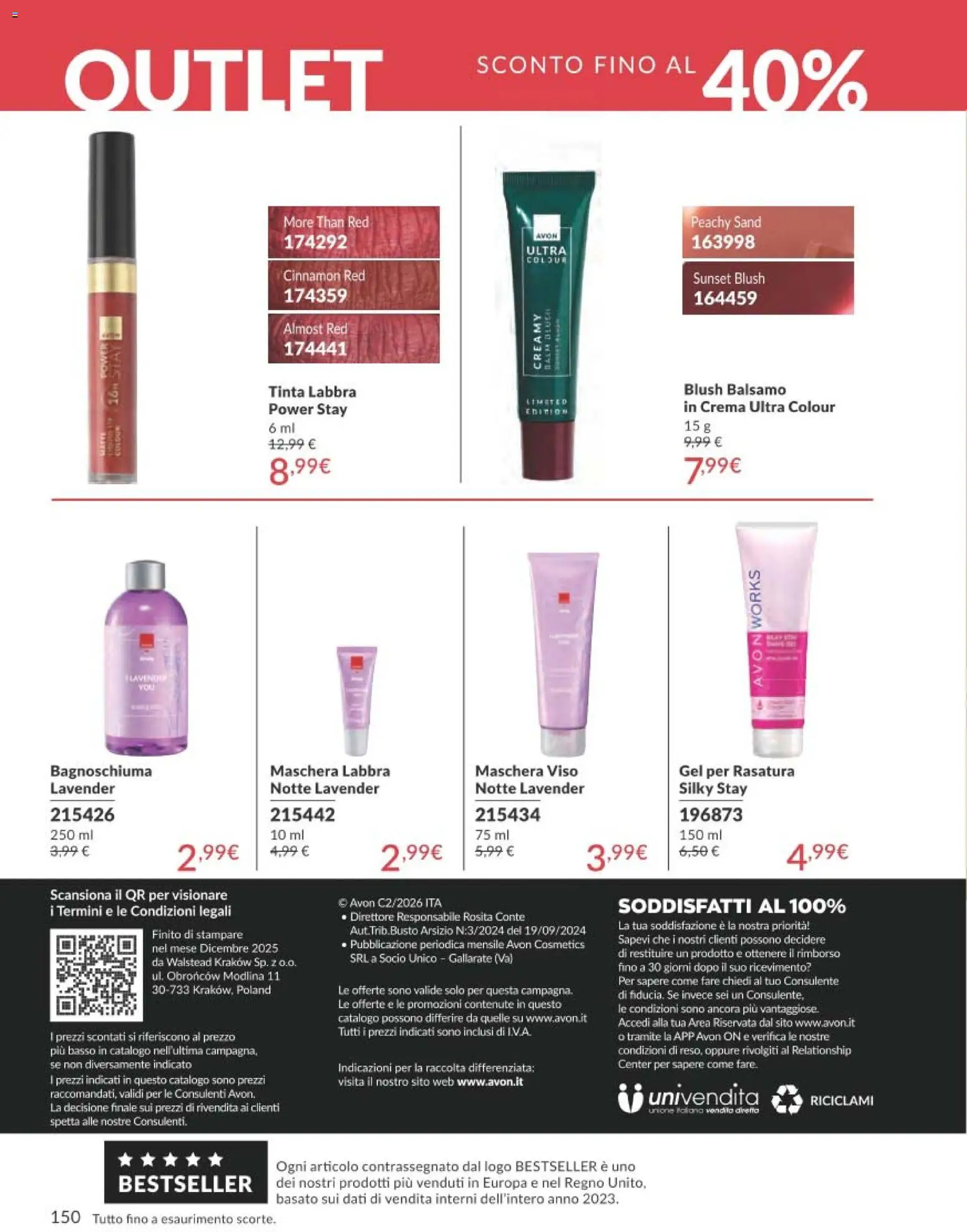 Volantino Avon del 01.02.2026 | Pagina: 150 | Prodotti: Balsamo, Crema, Bagnoschiuma, Maschera viso