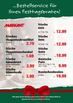 Markant Weihnachtsgefluegel 2025 ab 04.11.2025 gültig