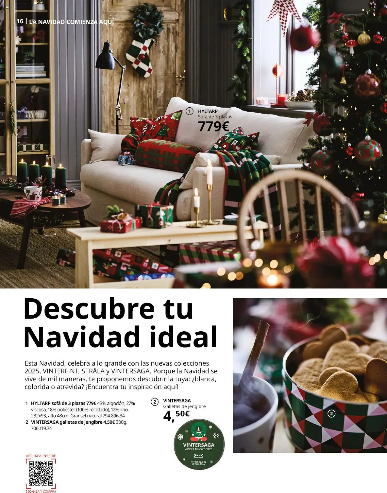 Catálogo IKEA Family │ válido desde el 01.10.2025 | Página: 16 | Productos: Té, Galletas, Sofá