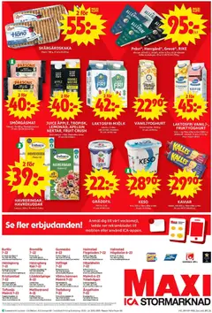 JUICE ÄPPLE, TROPISK, LEMONAD, APELSIN NEKTAR, FRUIT CRUSH, God morgon. 1 liter. Flera olika sorter. Jfr pris 20:00/liter. - Förhandsvisning av reklamblad från butik ICA Maxi aktuell från 03.11.2025 | Sida: 12